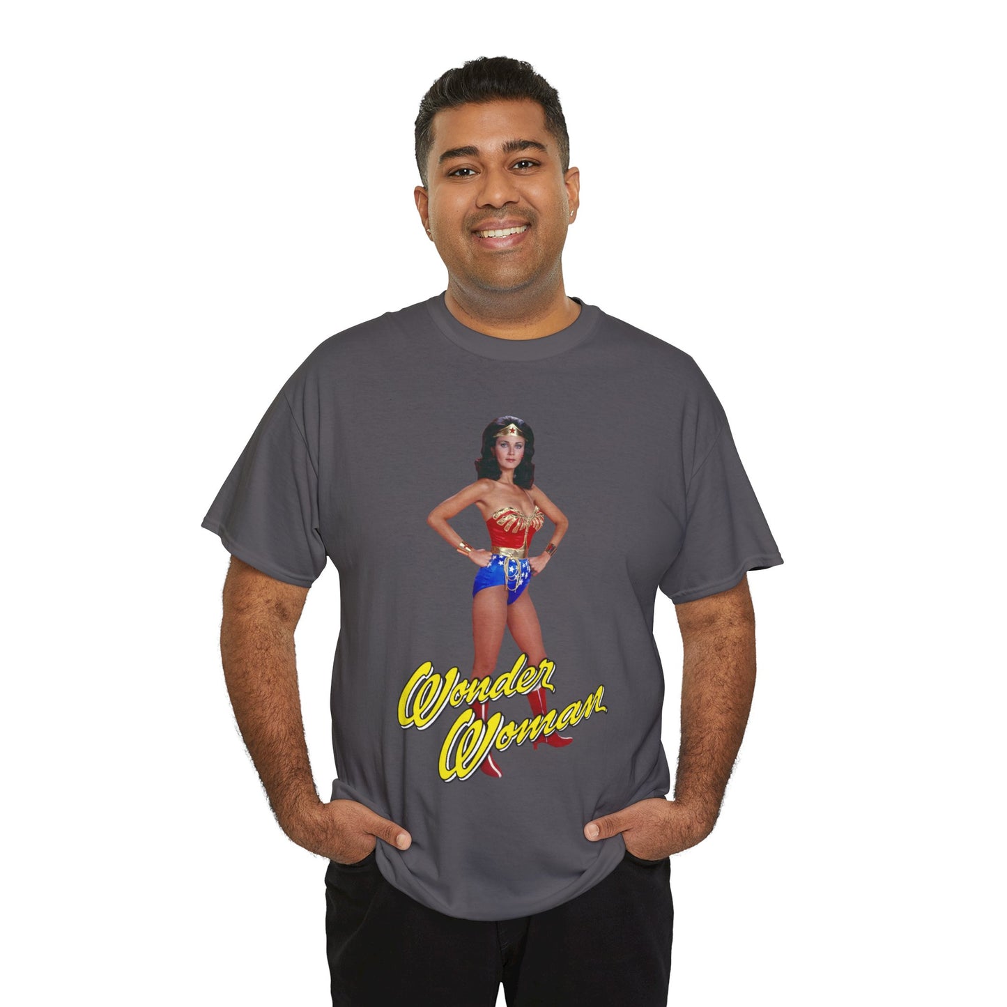 Wonder Woman T-Shirt - Lynda Carter - Popular 1970s CBS TV Show - DC Comics Character - Diana Prince, Paradise Island