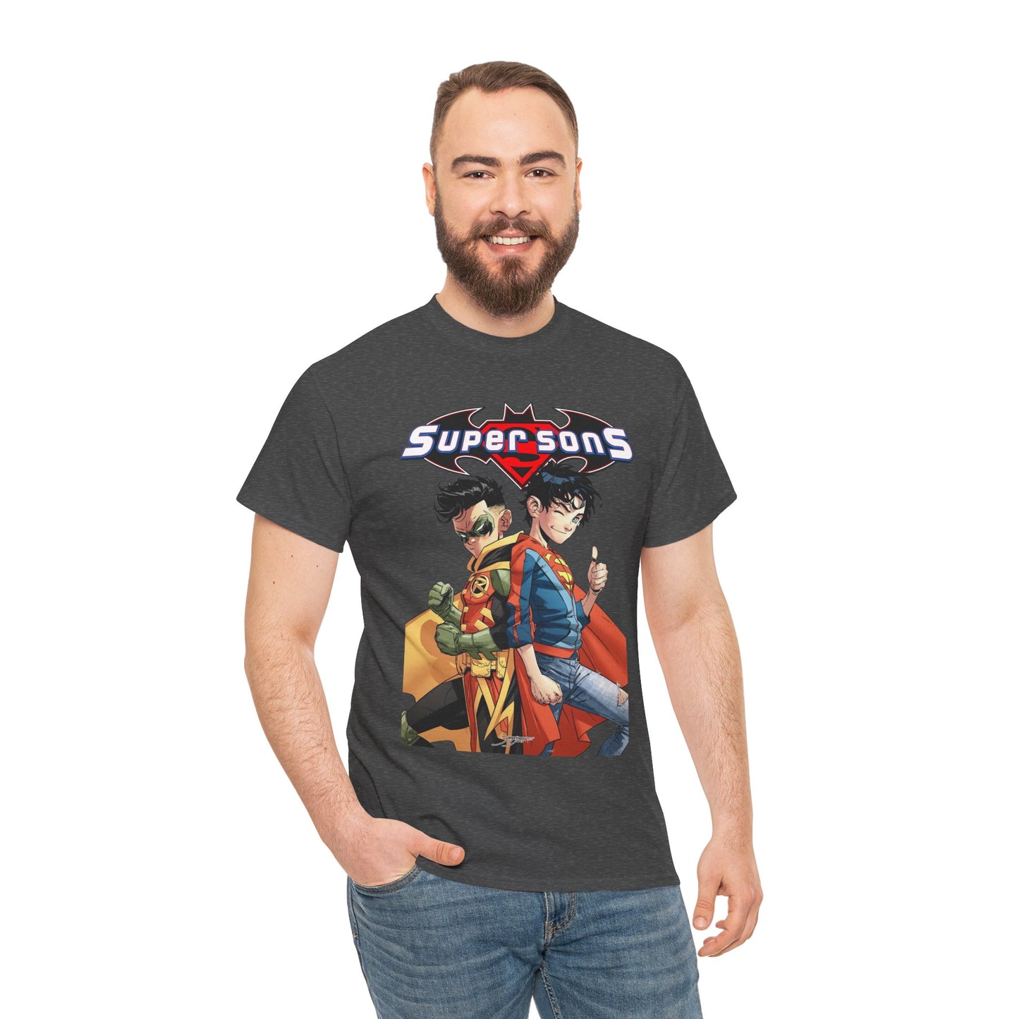 Super Sons T-Shirt - Jorge Jimenez Art - Superboy & Robin - Jon Kent & Damian Wayne - DC Comics - Sons of Superman & Batman