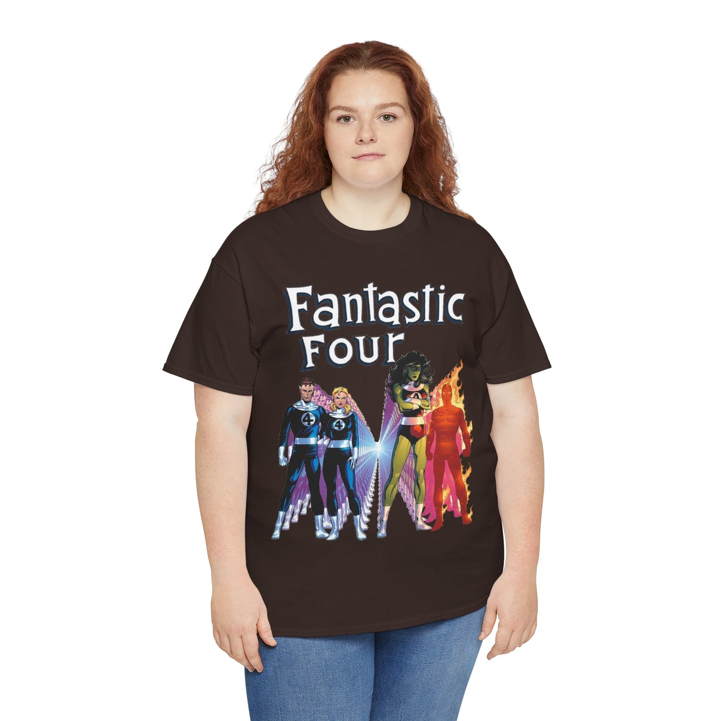 Fantastic Four T-Shirt - John Byrne Art - She-Hulk, Reed Richards, Human Torch, Invisible Woman - Marvel Comics