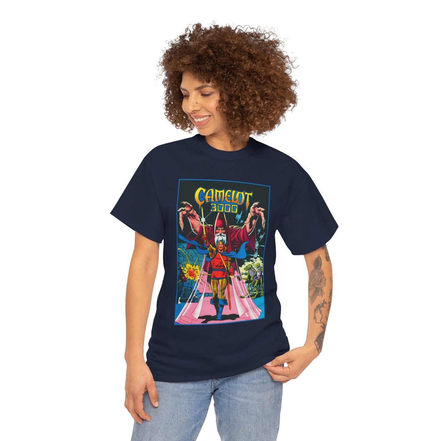 Camelot 3000 T-Shirt - Brian Bolland Art - DC Comics - King Charles, Merlyn - 1980s Sci-Fi Mini-Series