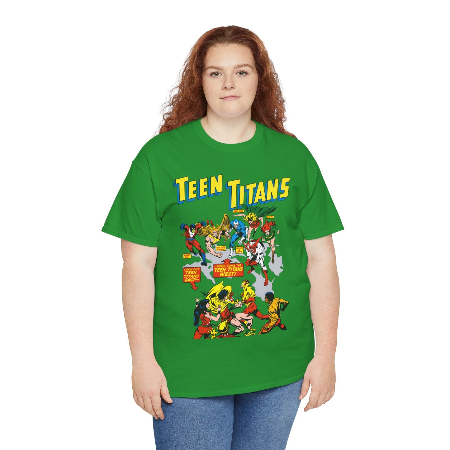 Teen Titans T-Shirt - Rick Buckler Art - Titans West, Lilith, Hawk & Dove, Beast Boy, Golden Eagle - DC Comics