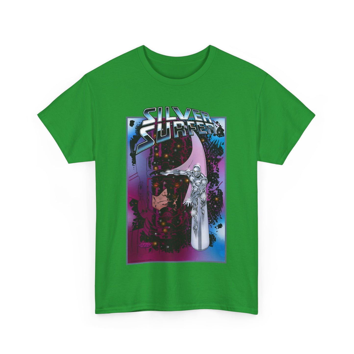 Silver Surfer & Galactus T-Shirt - John Byrne Art - Fantastic Four Connection - Former Herald, Norrin Radd - Marvel Comics