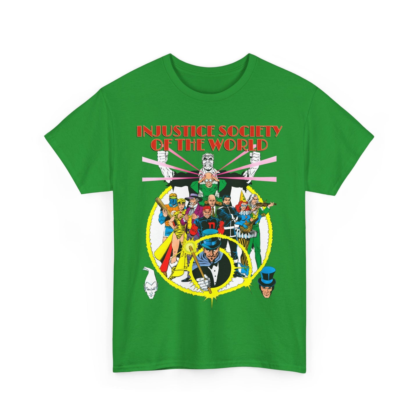 Injustice Society of America T-Shirt - George Perez Art - Justice Society/JSA Foes - Solomon Grundy, Huntress, Per Degaton, The Shade, Vandal Savage - DC Comics - Golden Age