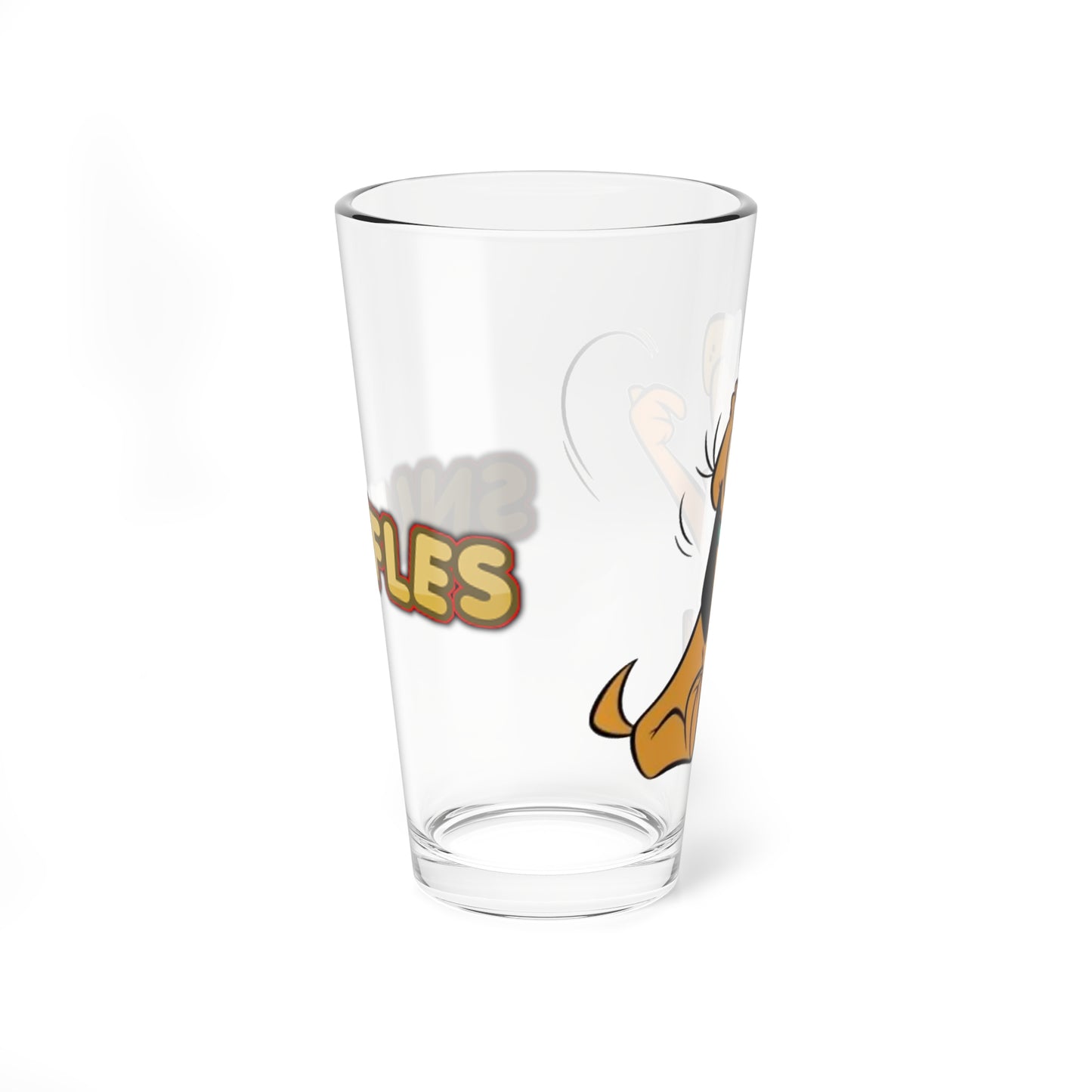 Snuffles Pint Glass, 16oz - Quick Draw McGraw Show Character - Hanna-Barbera Cartoon 1960s TV - Bloodhound Dog