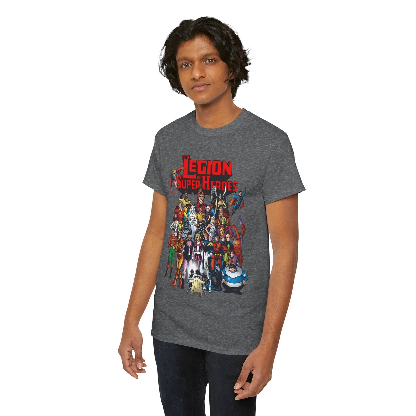 Legion of Super-Heroes T-Shirt - #300 Cover Art - Cosmic Boy, Saturn Girl, Superboy, Wildfire, Mon-El, Dream Girl, Brainiac 5, Supergirl - DC Comics