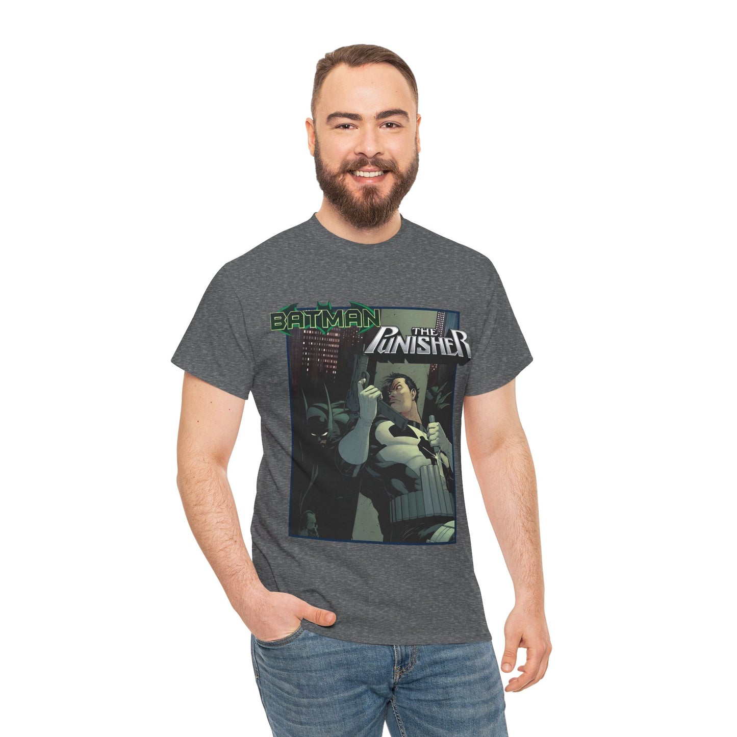 Batman Vs Punisher T-Shirt - Mike Zeck Art - DC Comics, Marvel Comics