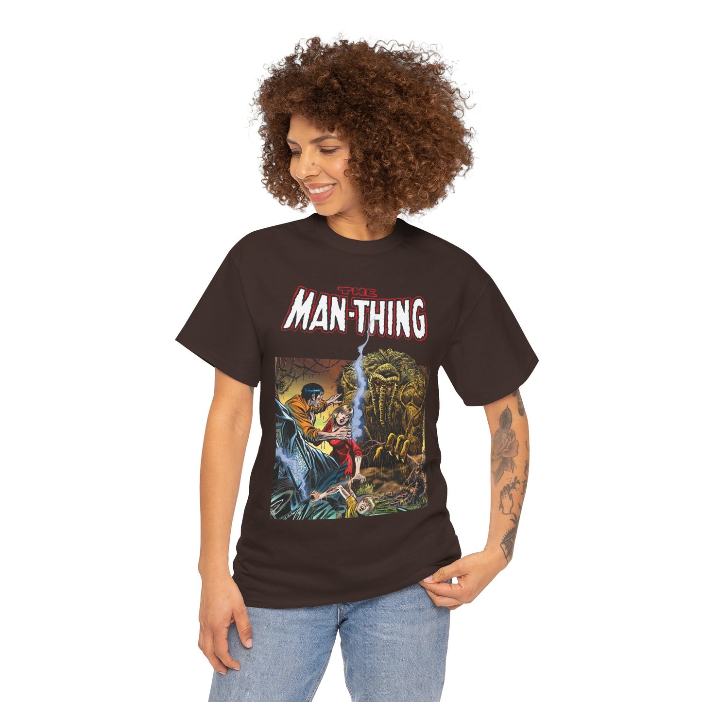 Man-Thing T-Shirt - Adventure into Fear #18 Cover Art - Marvel Comics - Whatever Knows Fear Burns At The Touch - Swamp Monster