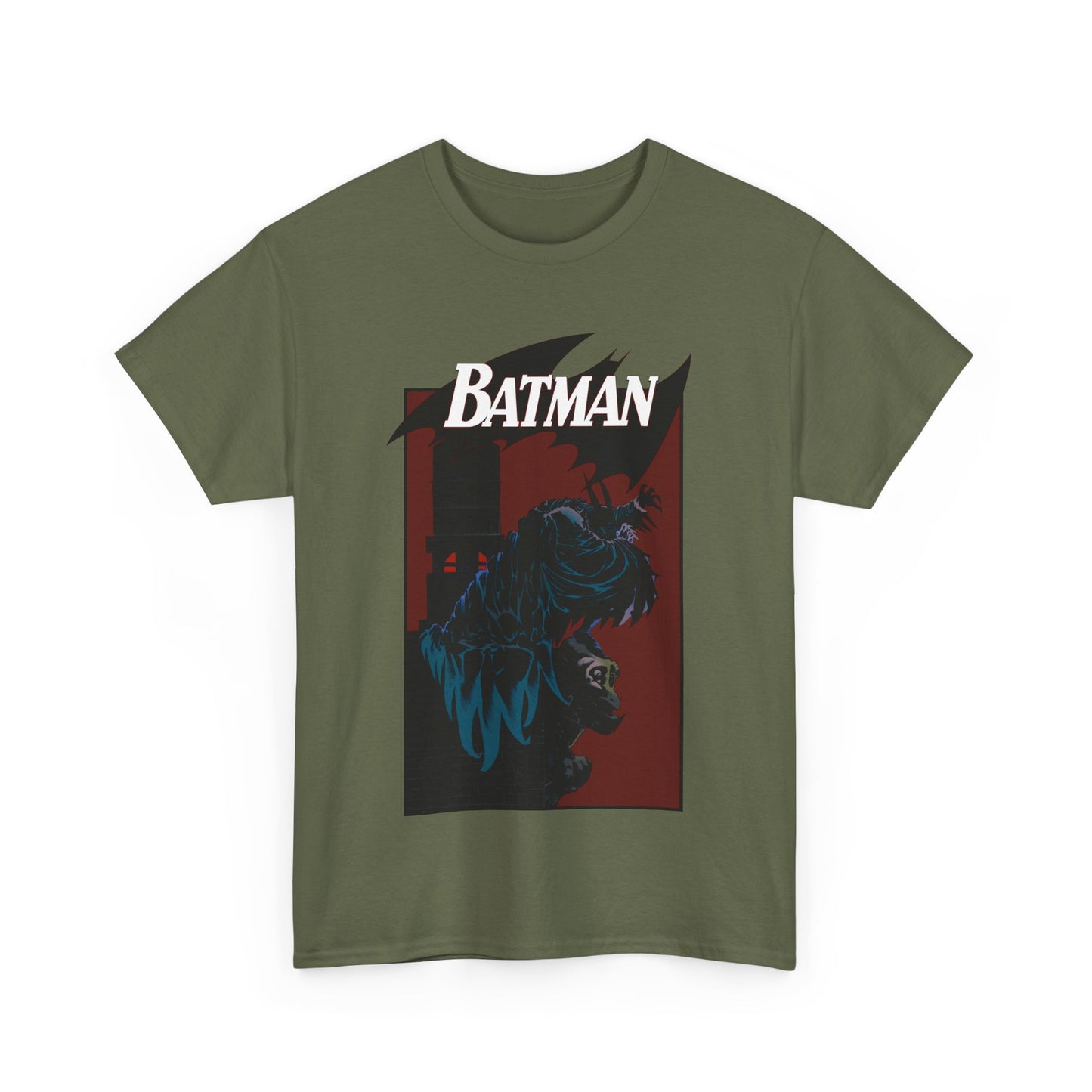 Batman T-Shirt - Kelley Jones Art - 1990s Dark Knight Detective Artwork - Perched on a Gargoyle - DC Comics