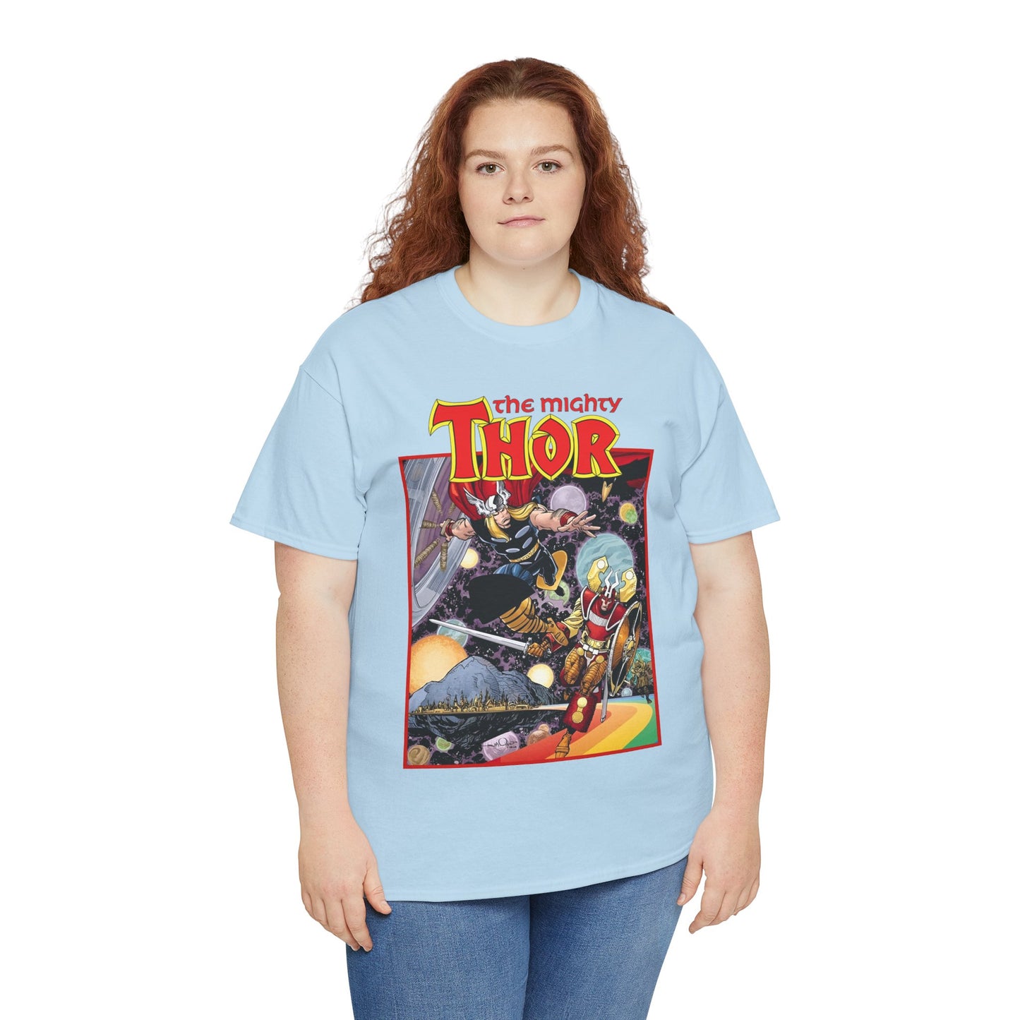 Mighty Thor T-Shirt - Walt Simonson Art - Asgard, Bifröst - God of Thunder - Marvel Comics