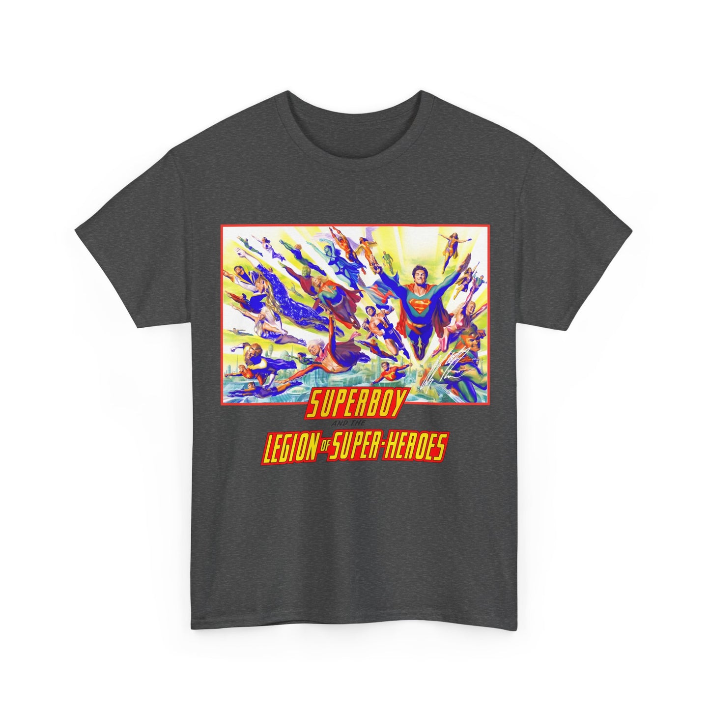 Superboy & Legion of Super-Heroes T-Shirt - Alex Ross Art - Saturn Girl, Brainiac 5, Lightning Lad, Shadow Lass, Dawnstar, Karate Kid - DC Comics
