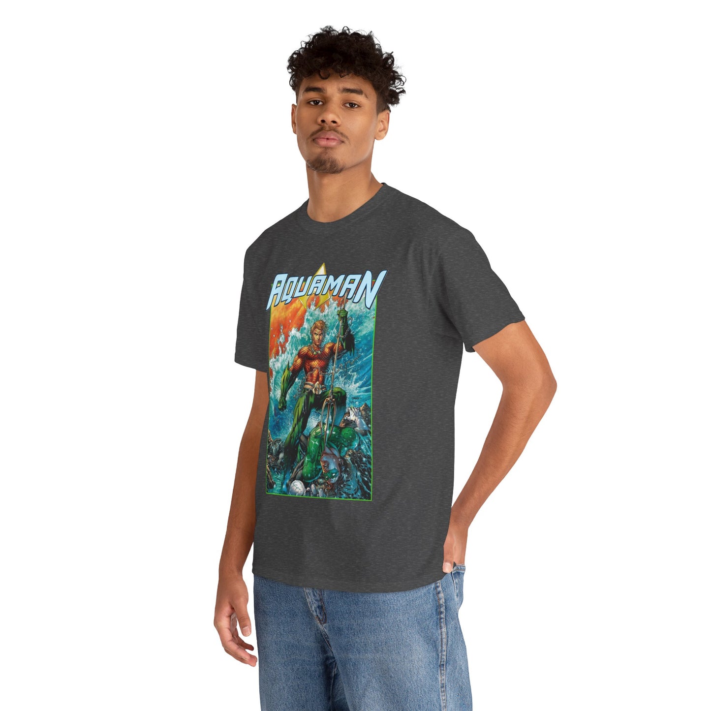 Aquaman T-Shirt - Jim Lee Art - DC New 52 - Arthur Curry, King of Atlantis - DC Comics