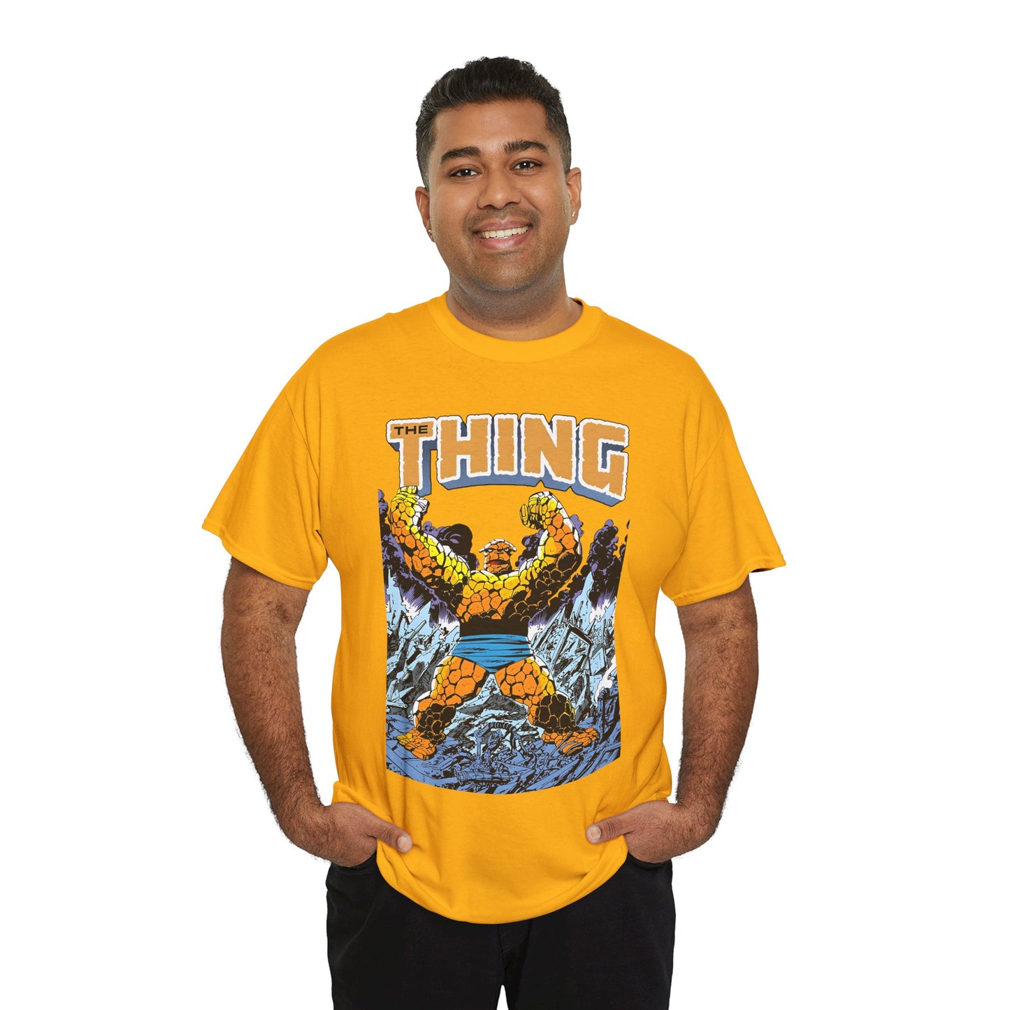 The Thing T-Shirt - John Byrne Art - Member of the Fantastic Four - Marvel Comics 1980s - Ben Grimm