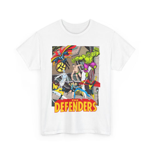 Defenders T-Shirt - John Byrne Art - Marvel Comics - Dr Strange, Nighthawk, Hulk