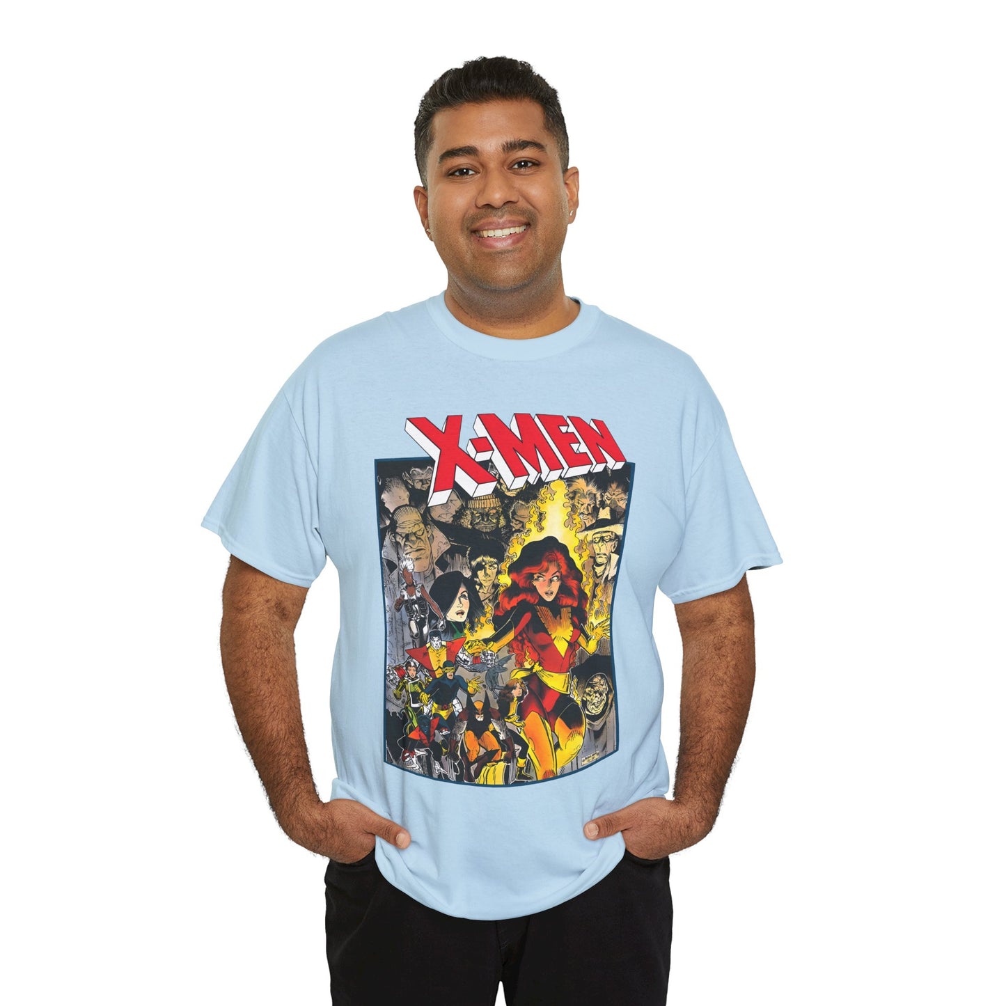 Uncanny X-Men T-Shirt - Arthur Adams Art - Dark Phoenix: From the Ashes Story - Storm, Cyclops, Wolverine, Rogue, Colossus, Nightcrawler - Marvel Comics