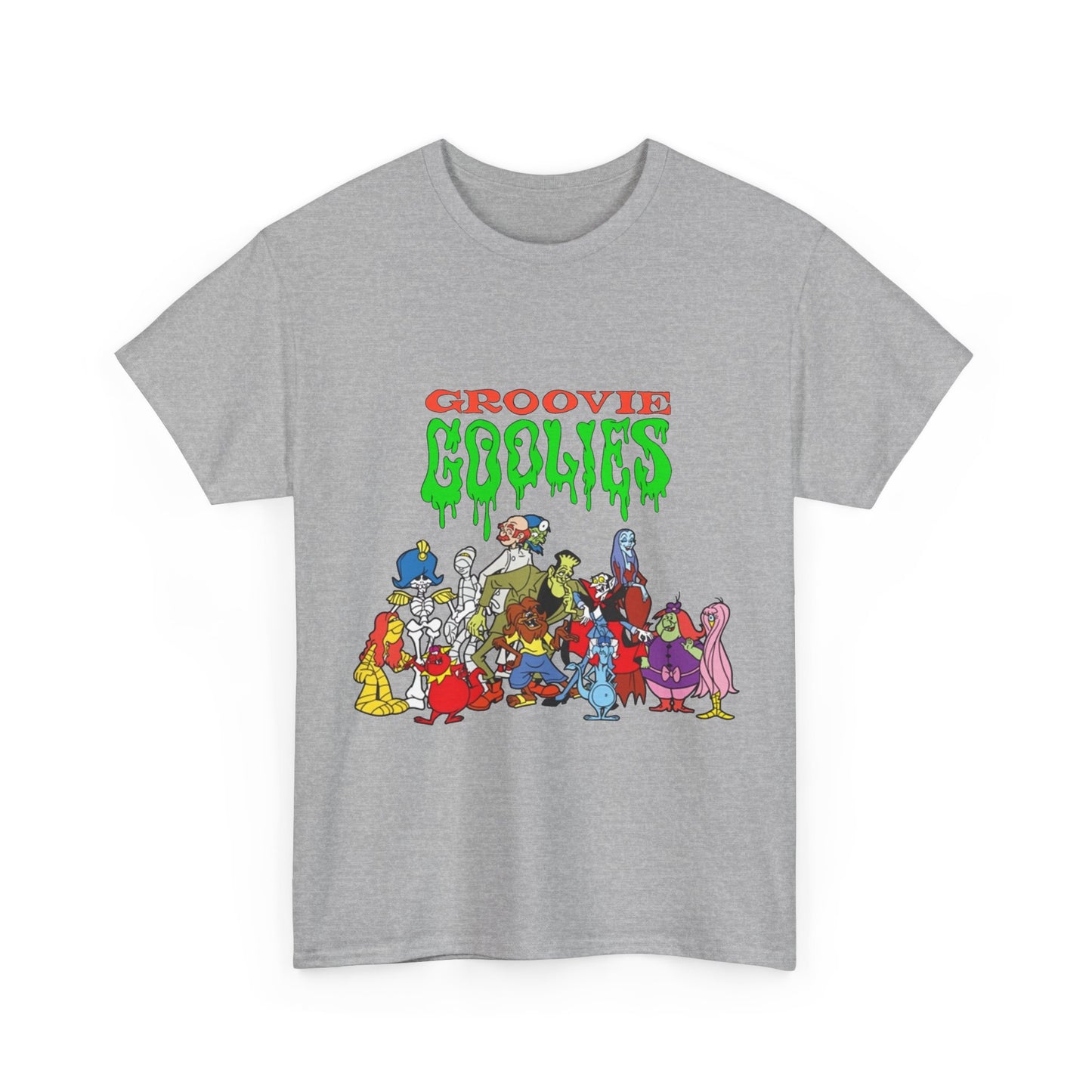 Groovie Goolies T-Shirt - The Monster Trio (Drac, Frankie, Wolfie) - Hagatha, Bella La Ghostly, Boneapart, Mummy - Horrible Hall on Horrible Drive - Filmation Cartoon