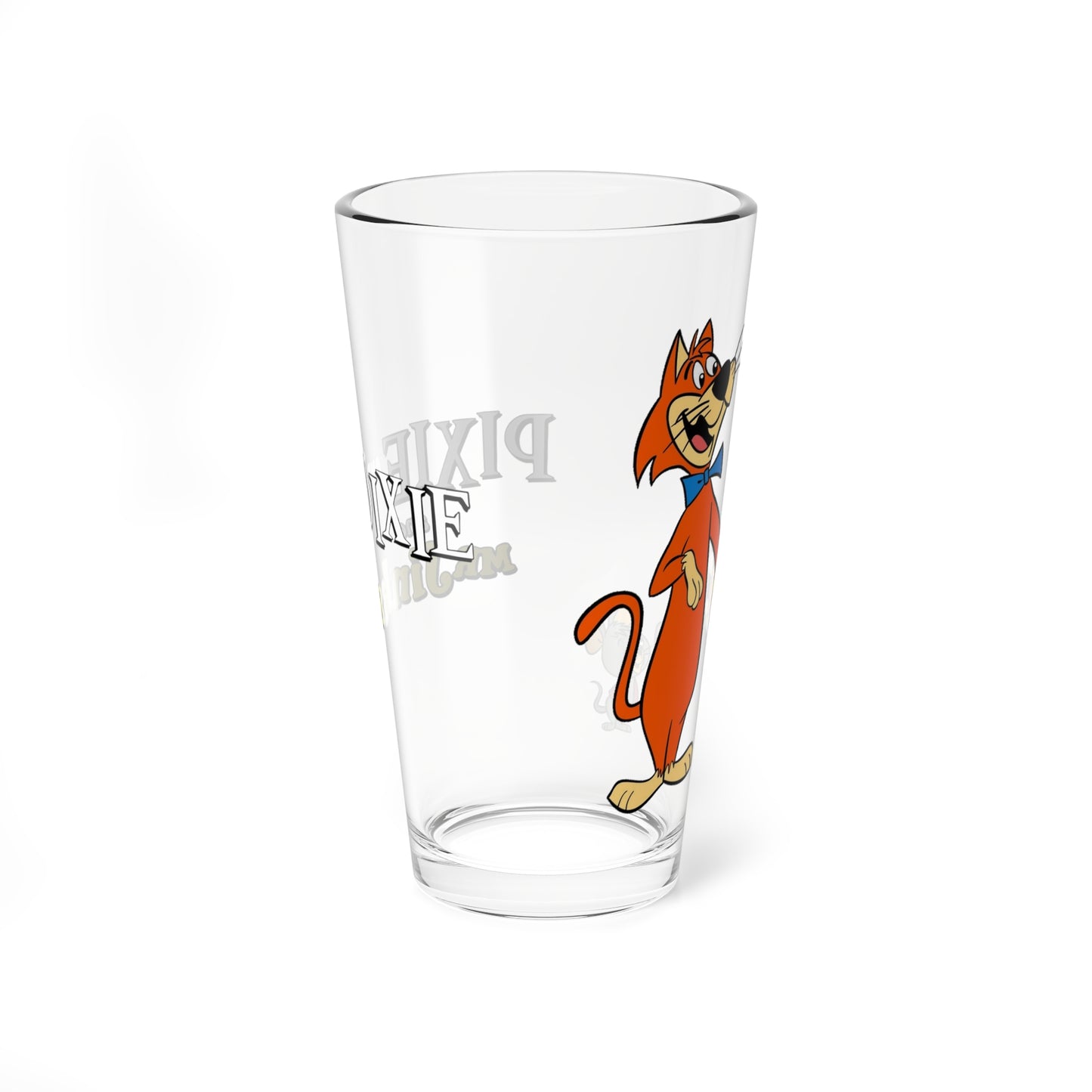 Pixie & Dixie & Mr Jinks Pint Glass, 16oz - Classic Hanna-Barbera Cartoon - Retro Animation Art