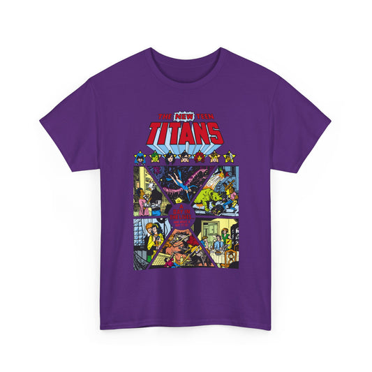 New Teen Titans T-Shirt - George Perez Art - #8 Cover - A Day in the Life - Robin, Wonder Girl, Cyborg, Starfire, Raven, Changeling, Kid Flash - DC Comics