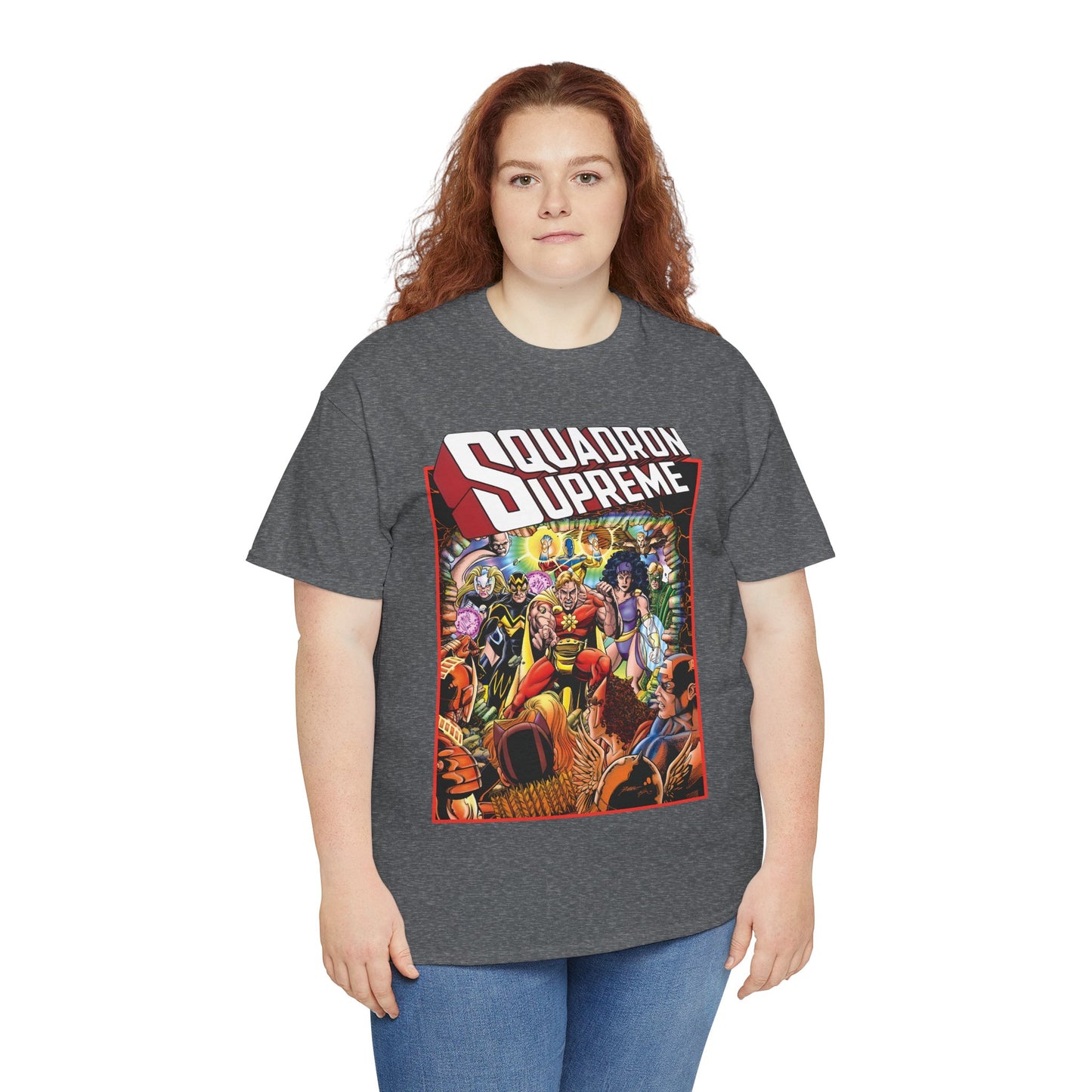 Squadron Supreme T-Shirt - George Perez Art - Hyperion, Nighthawk, Doctor Spectrum, Power Princess, Whizzer - Marvel Comics