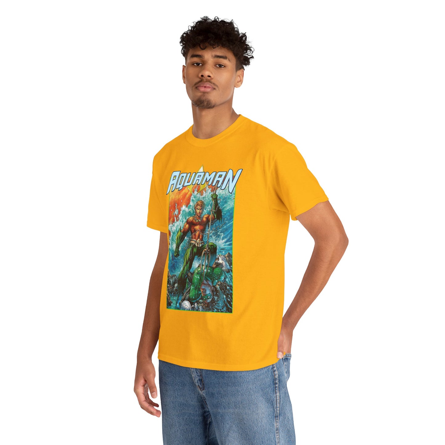 Aquaman T-Shirt - Jim Lee Art - DC New 52 - Arthur Curry, King of Atlantis - DC Comics