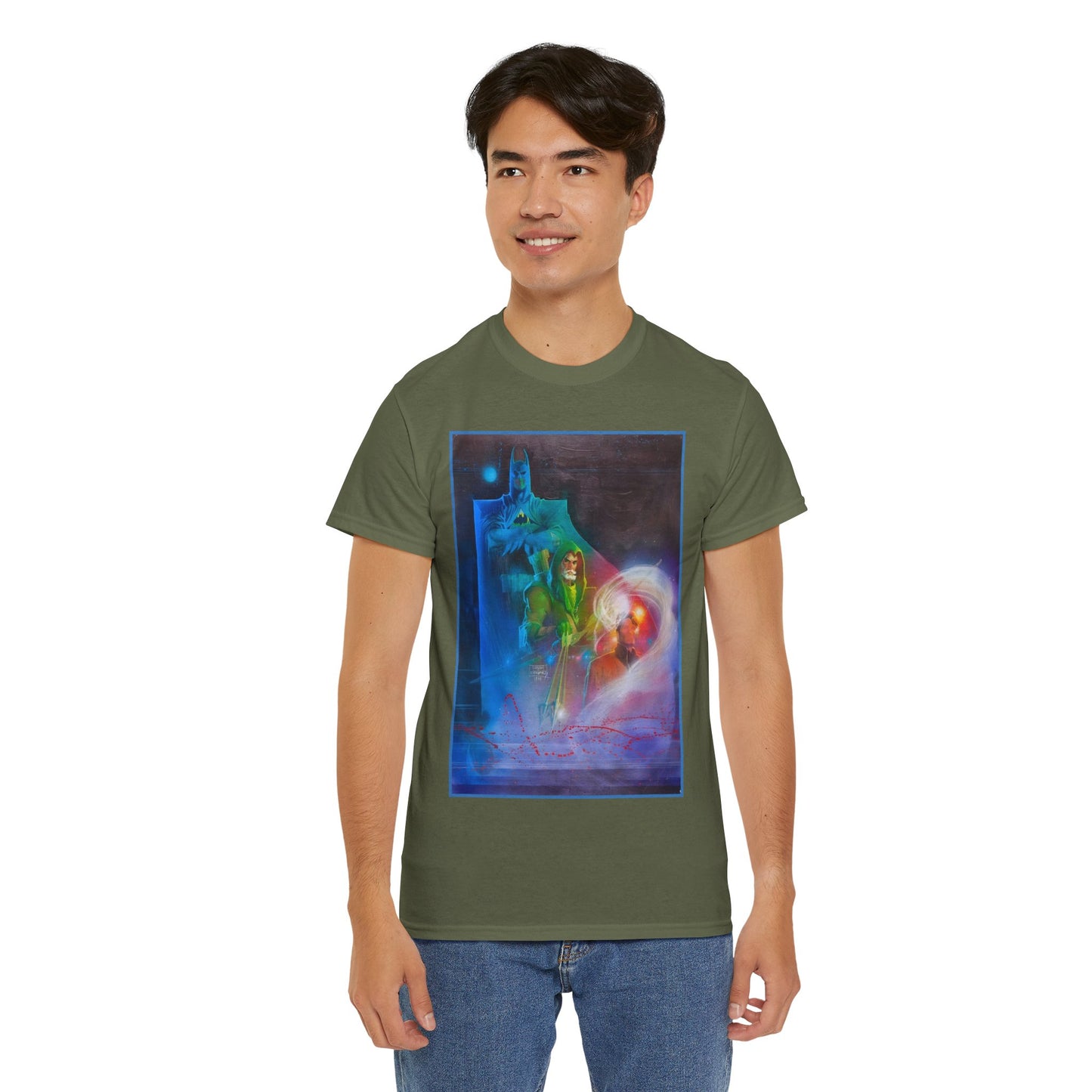 Batman, Green Arrow, Question T-Shirt - Denys Cowan & Bill Sienkiewicz Art - DC Comics - Gotham City