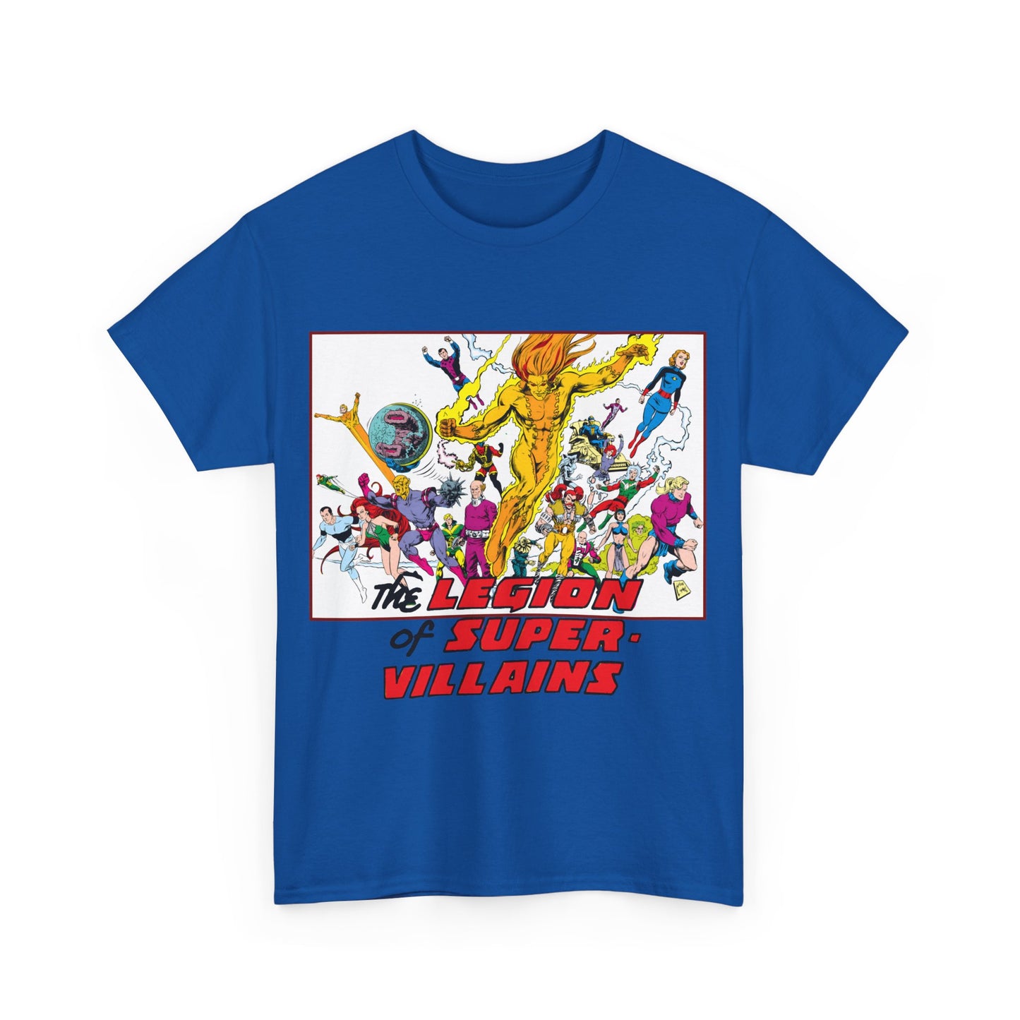 Legion of Super-Villains T-Shirt - Steve Lightle Art - LOSH, Legion of Super-Heroes Foes - Saturn Queen, Tyr, Lightning Lord, Spider Girl, Cosmic King, Nemesis Kid - DC Comics