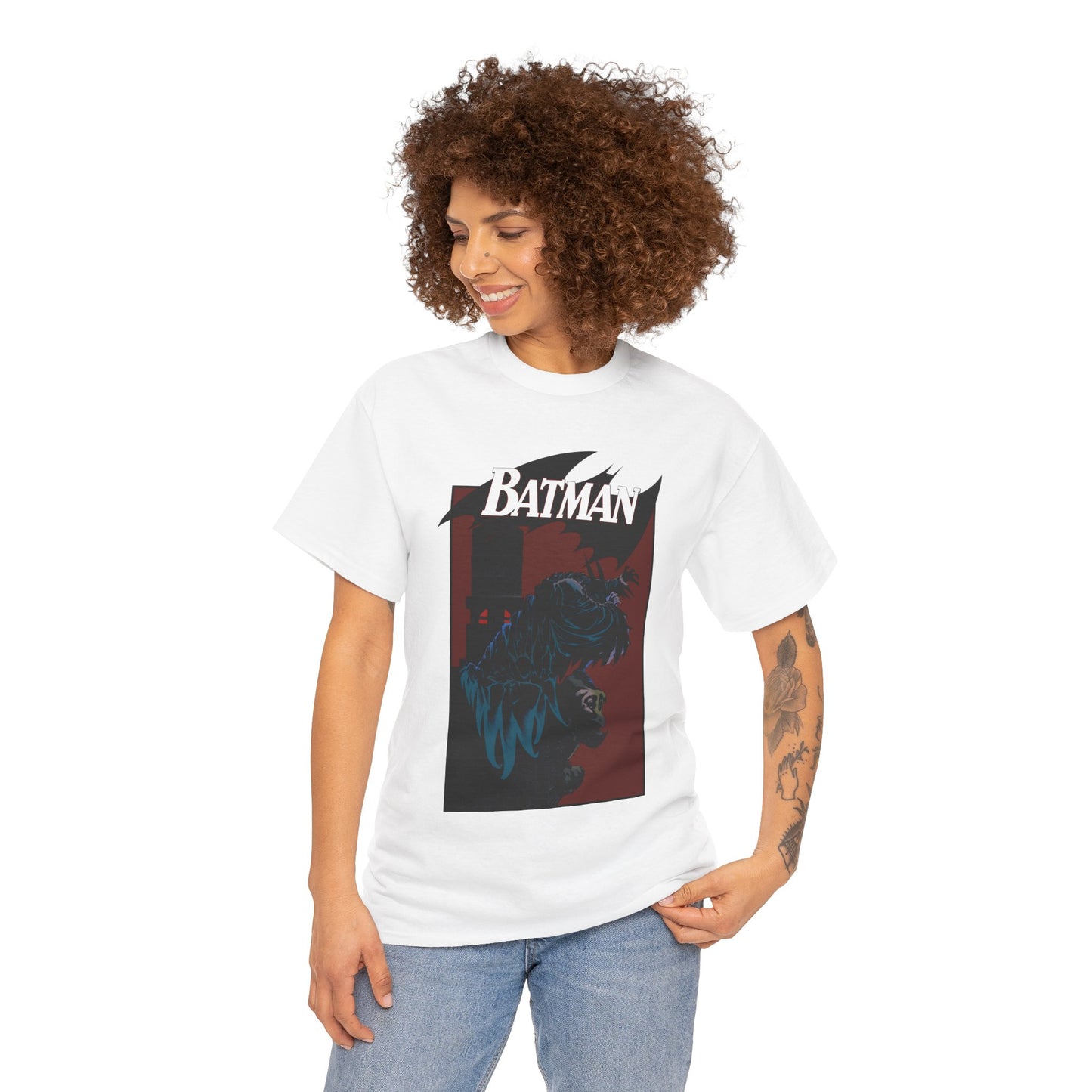 Batman T-Shirt - Kelley Jones Art - 1990s Dark Knight Detective Artwork - Perched on a Gargoyle - DC Comics