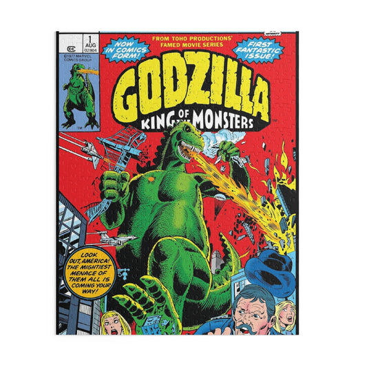 Godzilla Puzzle (500-Piece) - Popular 1970s Marvel Comics series - King of the Monsters - Great Bronze Age Art