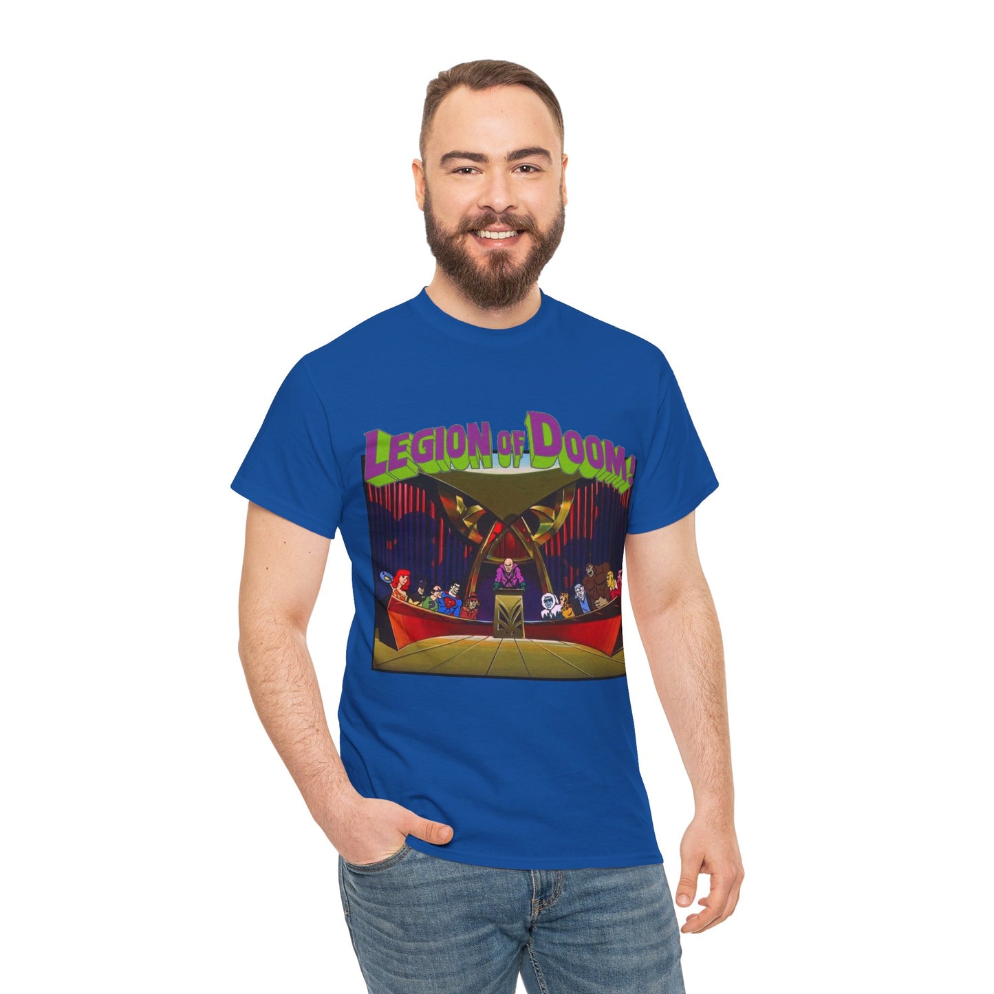 Legion of Doom T-Shirt - Super Friends Cartoon - Lex Luthor, Grodd, Brainiac, Giganta, Riddler, Bizarro, Scarecrow, Hanna-Barbera Animation