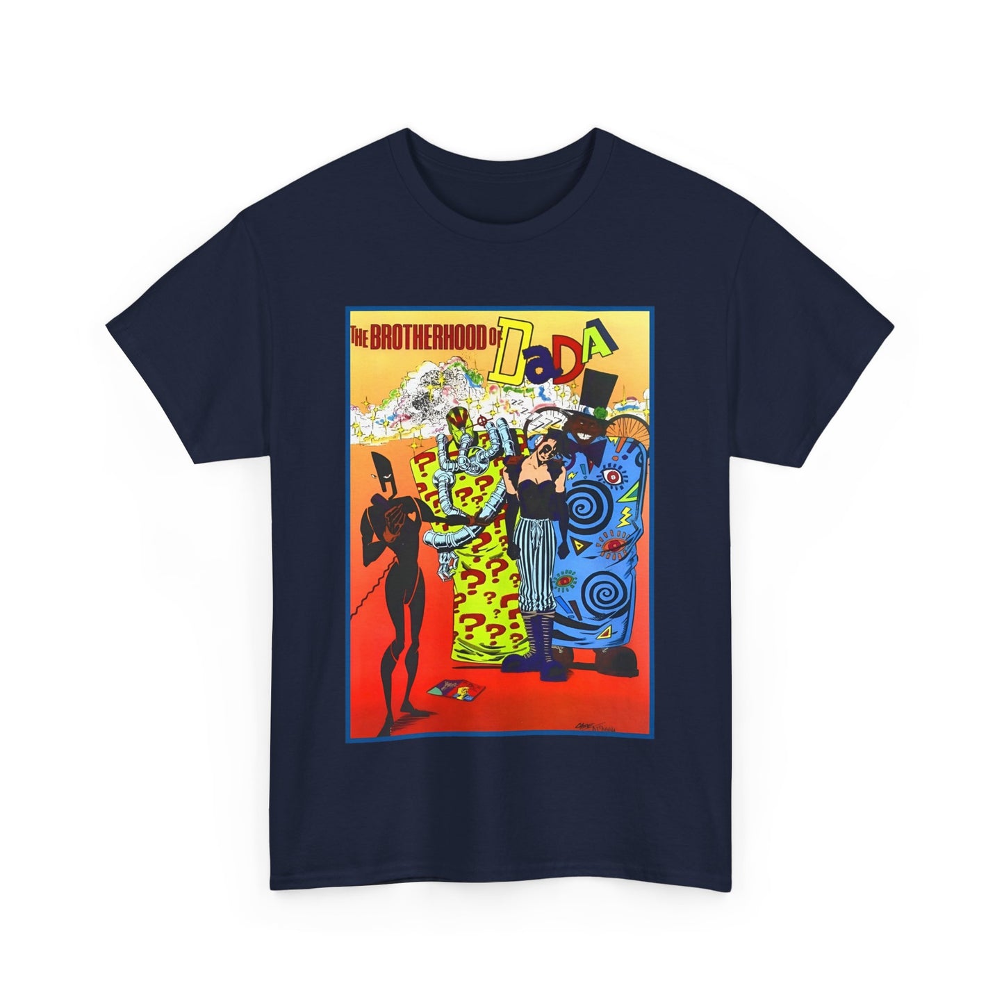 Brotherhood of Dada T-Shirt - Doom Patrol Foes - Mr Nobody, Quiz, Frenzy - DC Comics, Vertigo Comics - Grant Morrison Stories
