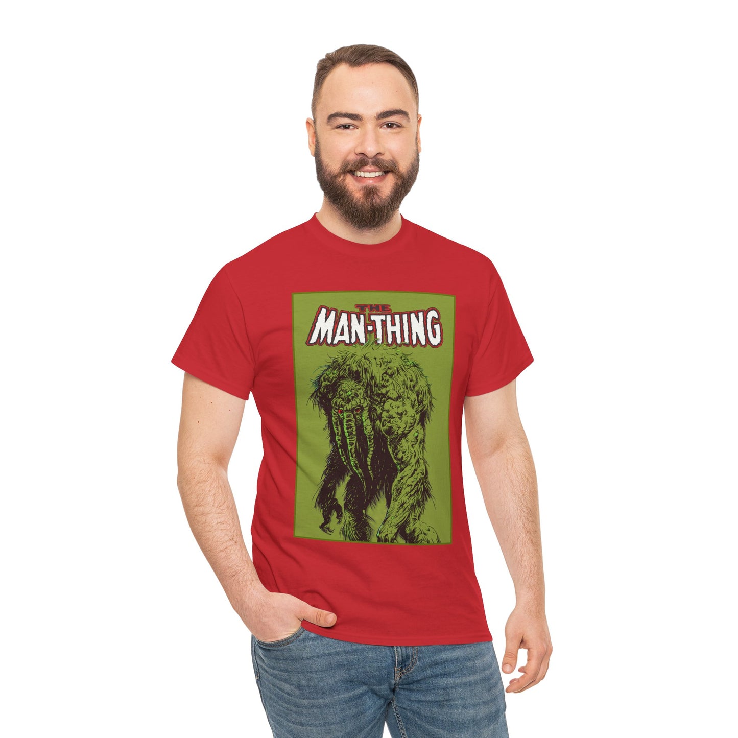 Man-Thing T-Shirt - Marvel Comics - Whatever Knows Fear Burns At The Touch - Swamp Monster