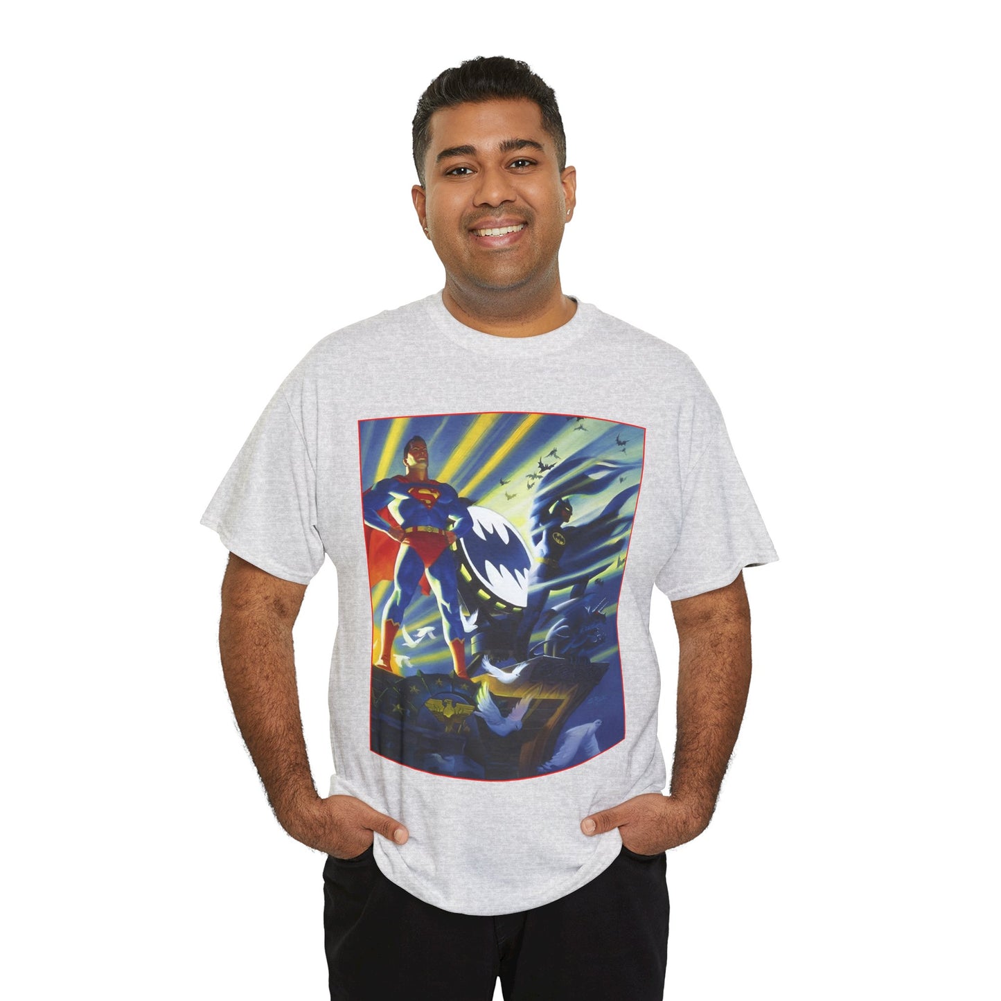 Superman & Batman T-Shirt - Steve Rude Art - The Dark Knight Detective & The Man of Steel - World's Finest - DC Comics