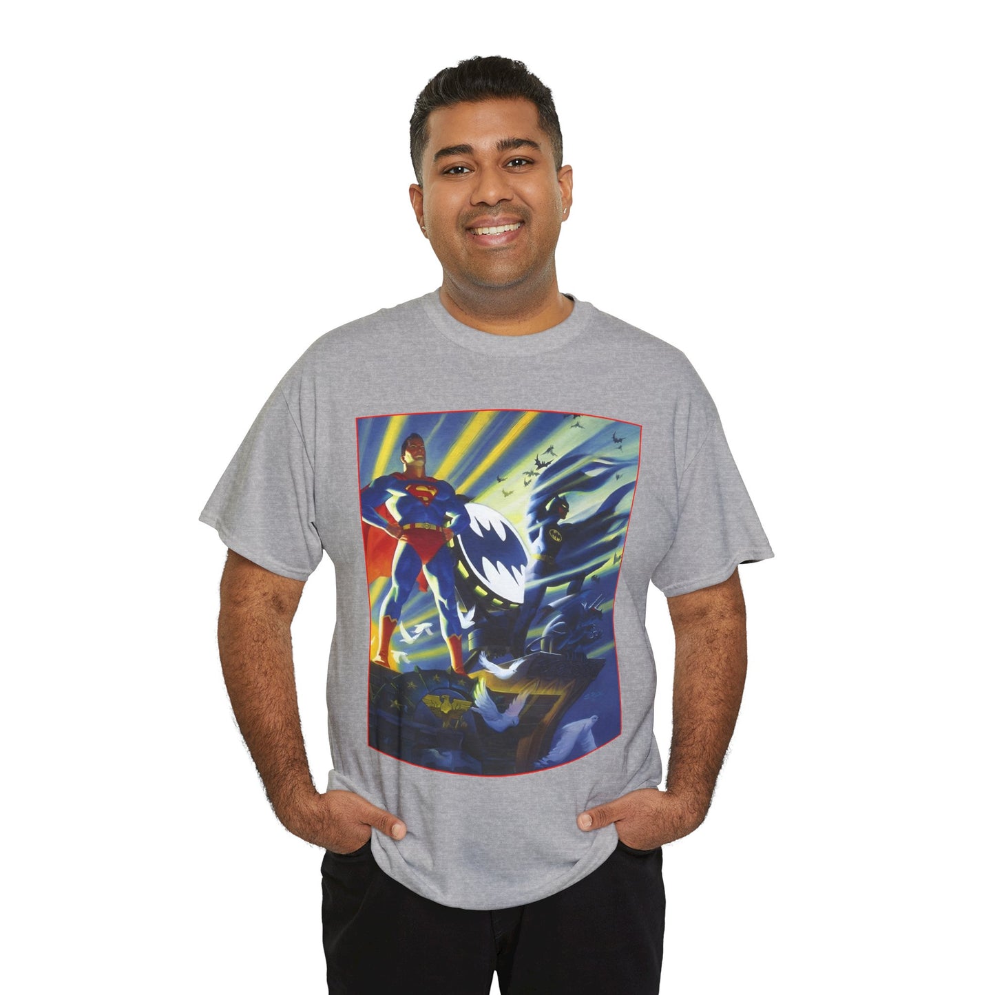 Superman & Batman T-Shirt - Steve Rude Art - The Dark Knight Detective & The Man of Steel - World's Finest - DC Comics