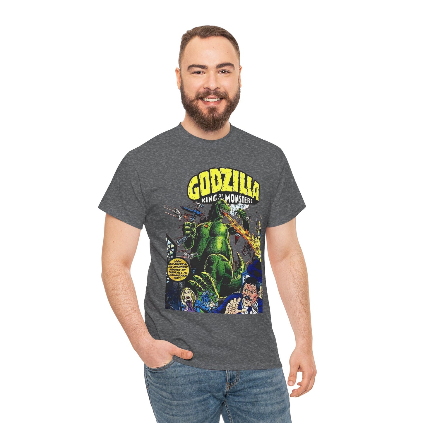 Godzilla T-Shirt - King of the Monsters - 1970s Comic Series - Marvel Comics - Bronze Age Monster Comic