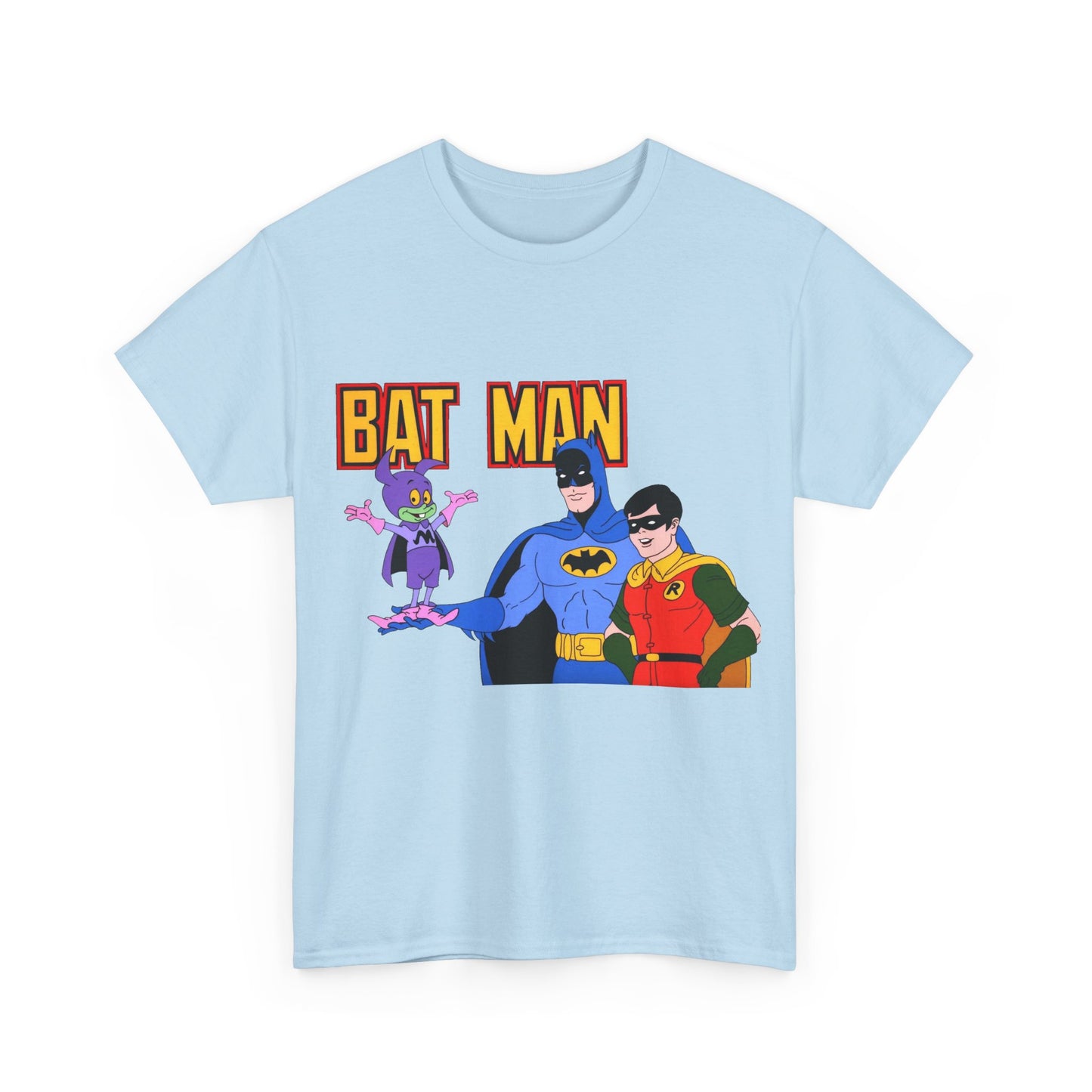 Batman, Robin & Bat-Mite T-Shirt - The New Adventures of Batman - 1970s Filmation DC Cartoon Series - Animated Dark Knight Detective