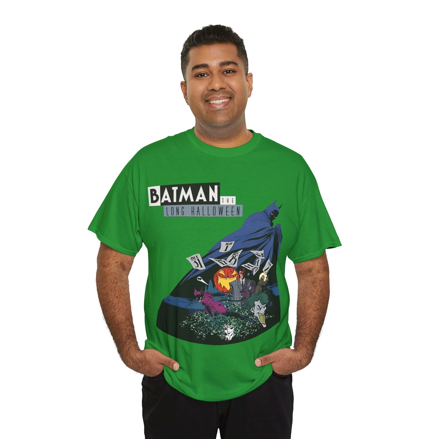 Batman The Long Halloween T-Shirt - Stunning Tim Sale Art - Joker, Catwoman, Two-Face, Poison Ivy, Commissioner Gordon - DC Comics - Classic Story