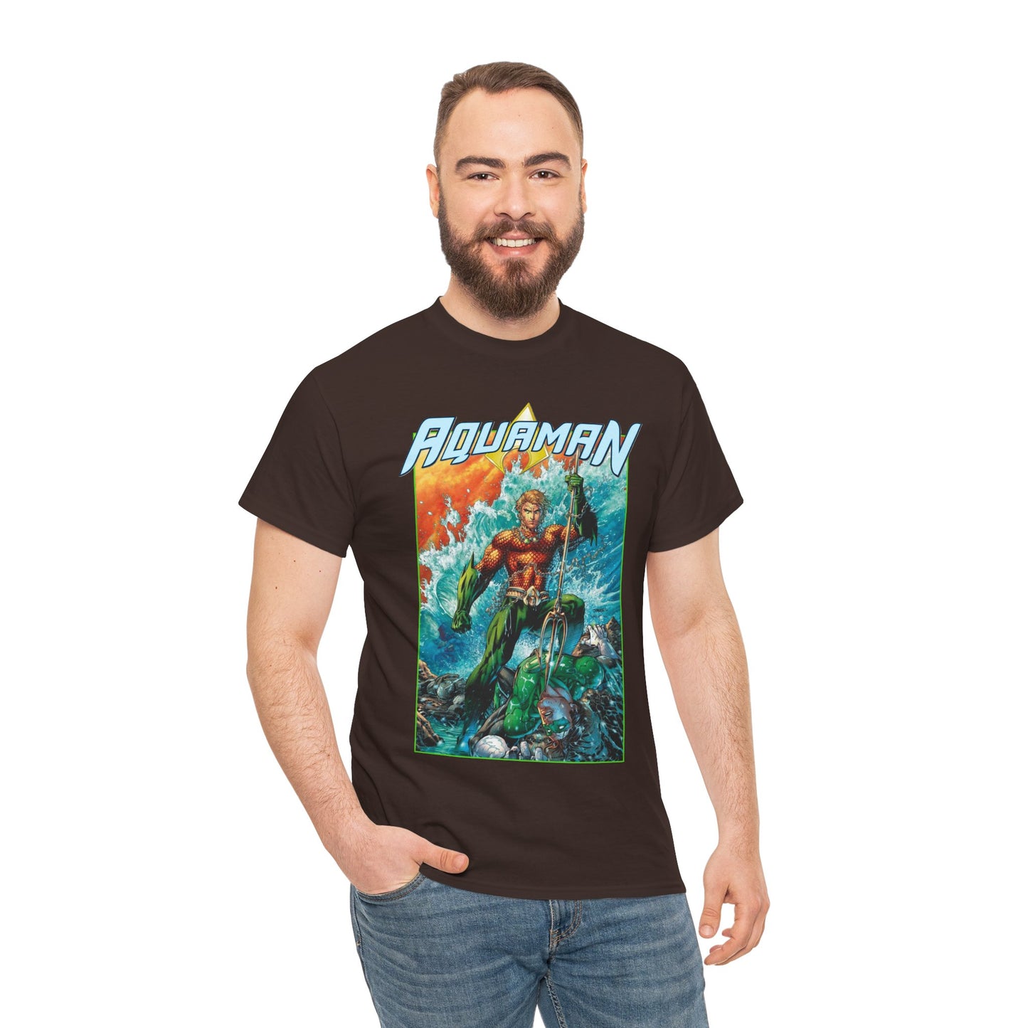 Aquaman T-Shirt - Jim Lee Art - DC New 52 - Arthur Curry, King of Atlantis - DC Comics