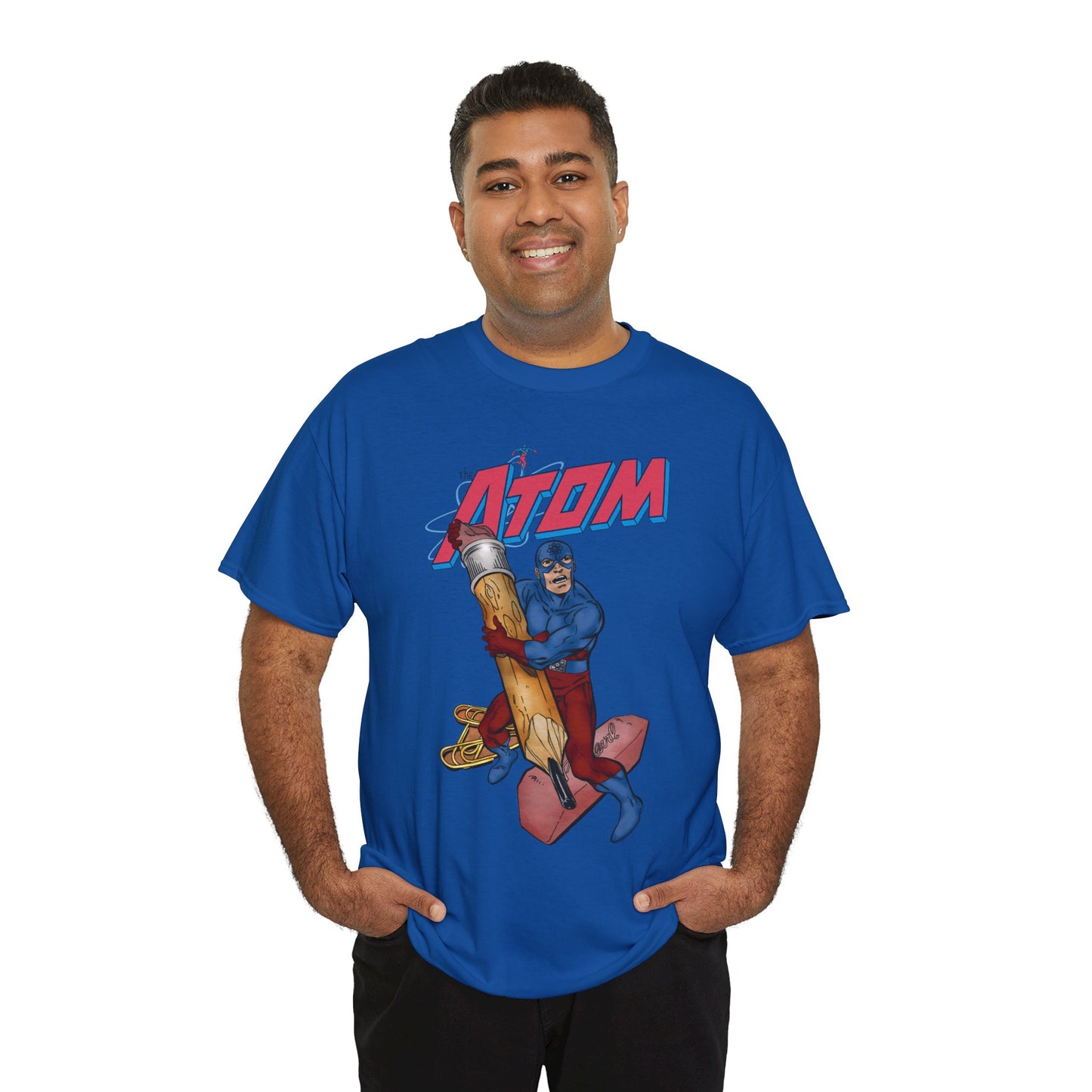 Atom T-Shirt - John Byrne Art - Ray Palmer, Justice League Member - Professor at Ivy University - DC Comics