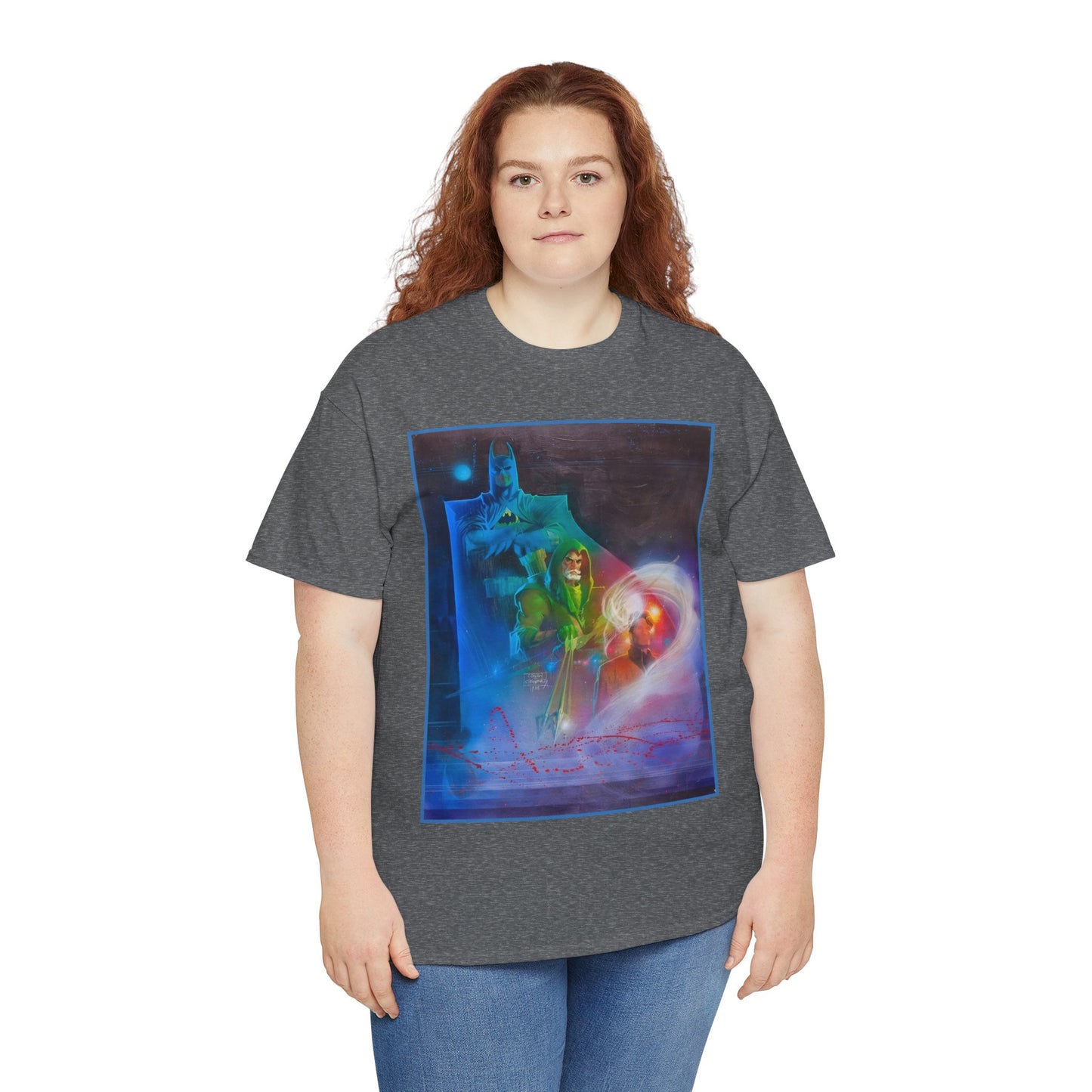 Batman, Green Arrow, Question T-Shirt - Denys Cowan & Bill Sienkiewicz Art - DC Comics - Gotham City