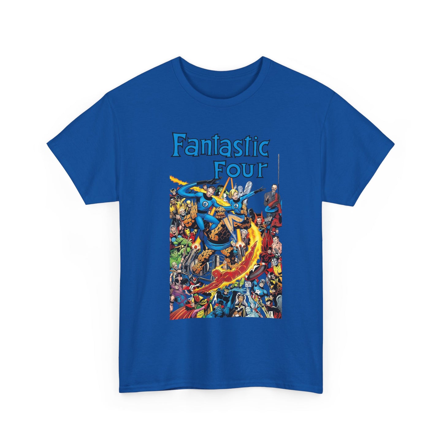 Fantastic Four T-Shirt - Classic John Byrne Art - Popular Marvel Comics Characters - Human Torch, The Thing, Invisible Woman, Reed Richards - 2025 MCU Movie