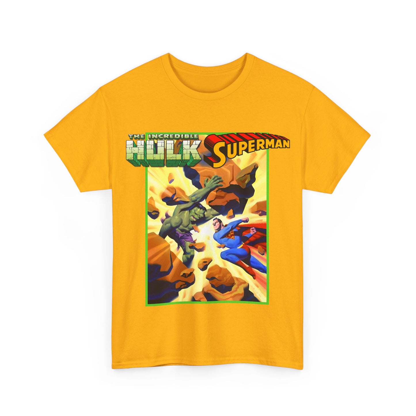 Incredible Hulk Vs Superman T-Shirt - Amazing Steve Rude Art - DC Comics & Marvel 90s Crossover - Bruce Banner, Clark Kent