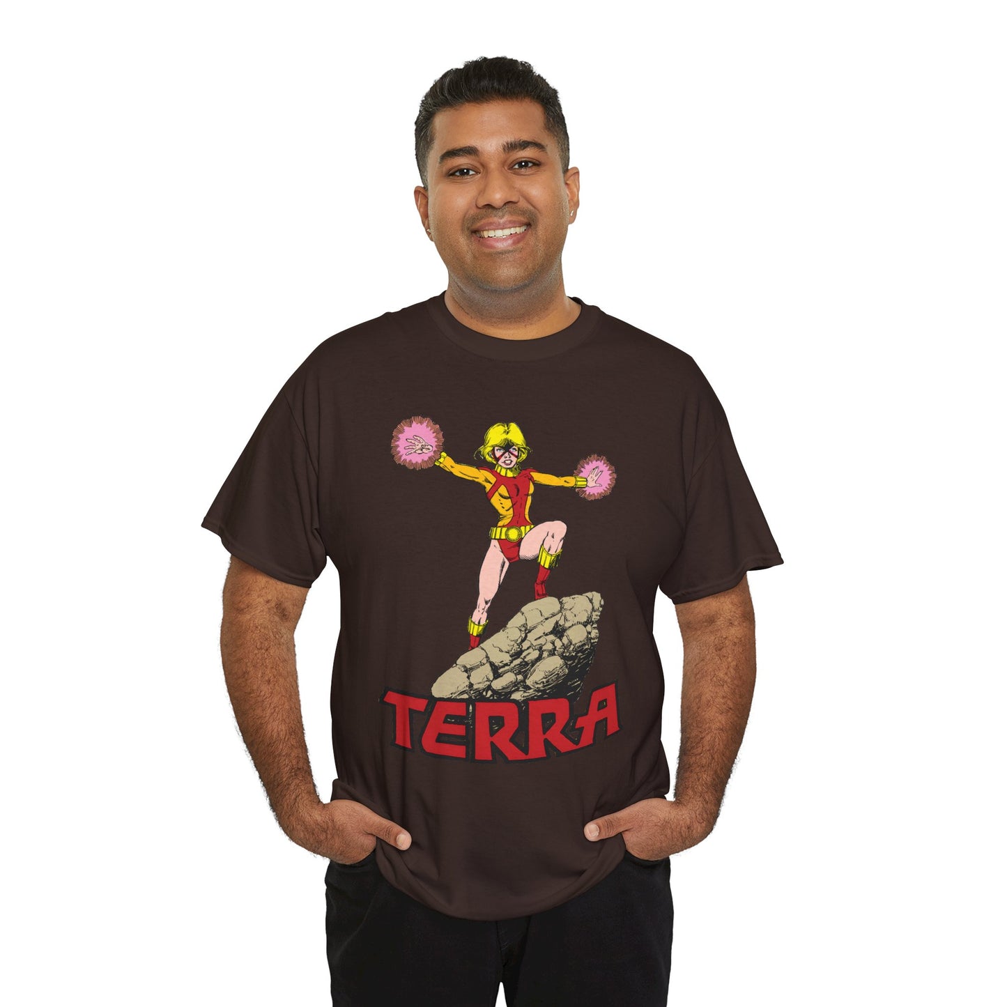 Terra T-Shirt - George Perez Art - - New Teen Titans & Traitor - Judas Contract - Tara Markov, Sister to Geo-Force - Deathstroke Ally - DC Comics