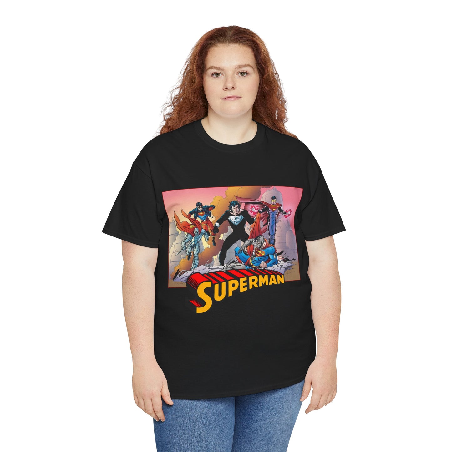 Superman T-Shirt - Tom Grummett Art - Death & Return - Steel, Cyborg, Eradicator - DC Comics