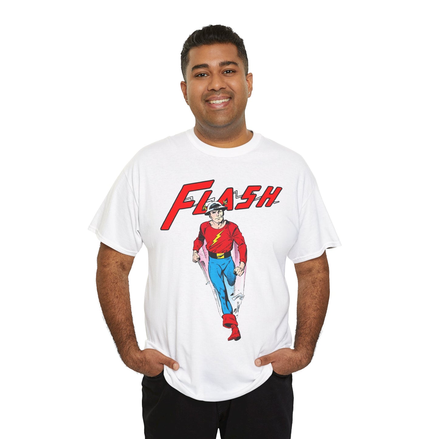 Golden Age Flash T-Shirt - John Byrne Art - Justice Society/JSA Member - Jay Garrick - Speedster