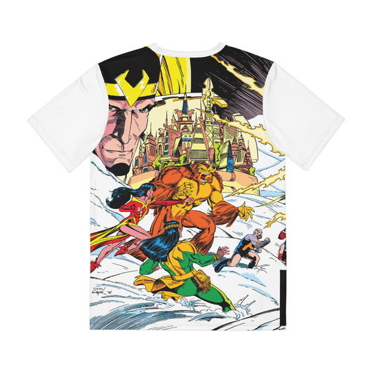 X-Men/Alpha Flight All Over Print Tee (Polyester) - Paul Smith Art - Cyclops, Northstar, Wolverine, Colossus - Marvel Comics