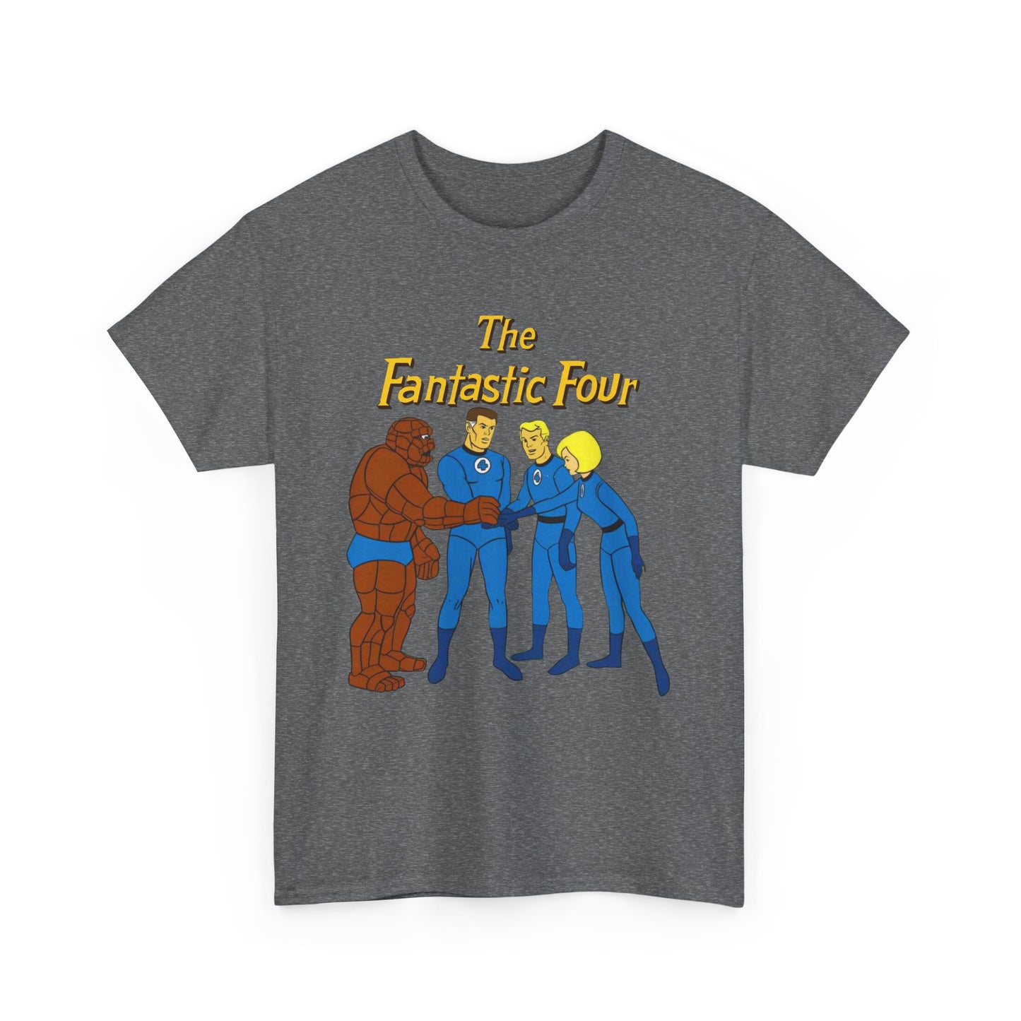 Fantastic Four T-Shirt - Hanna-Barbera 1960s Cartoon - Human Torch, The Thing, Invisible Woman - Marvel Comics