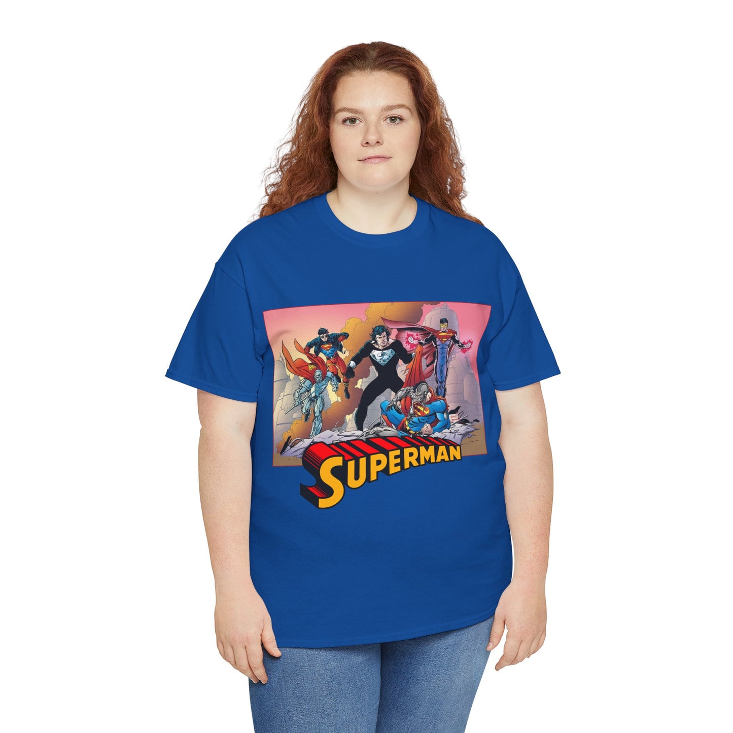 Superman T-Shirt - Tom Grummett Art - Death & Return - Steel, Cyborg, Eradicator - DC Comics