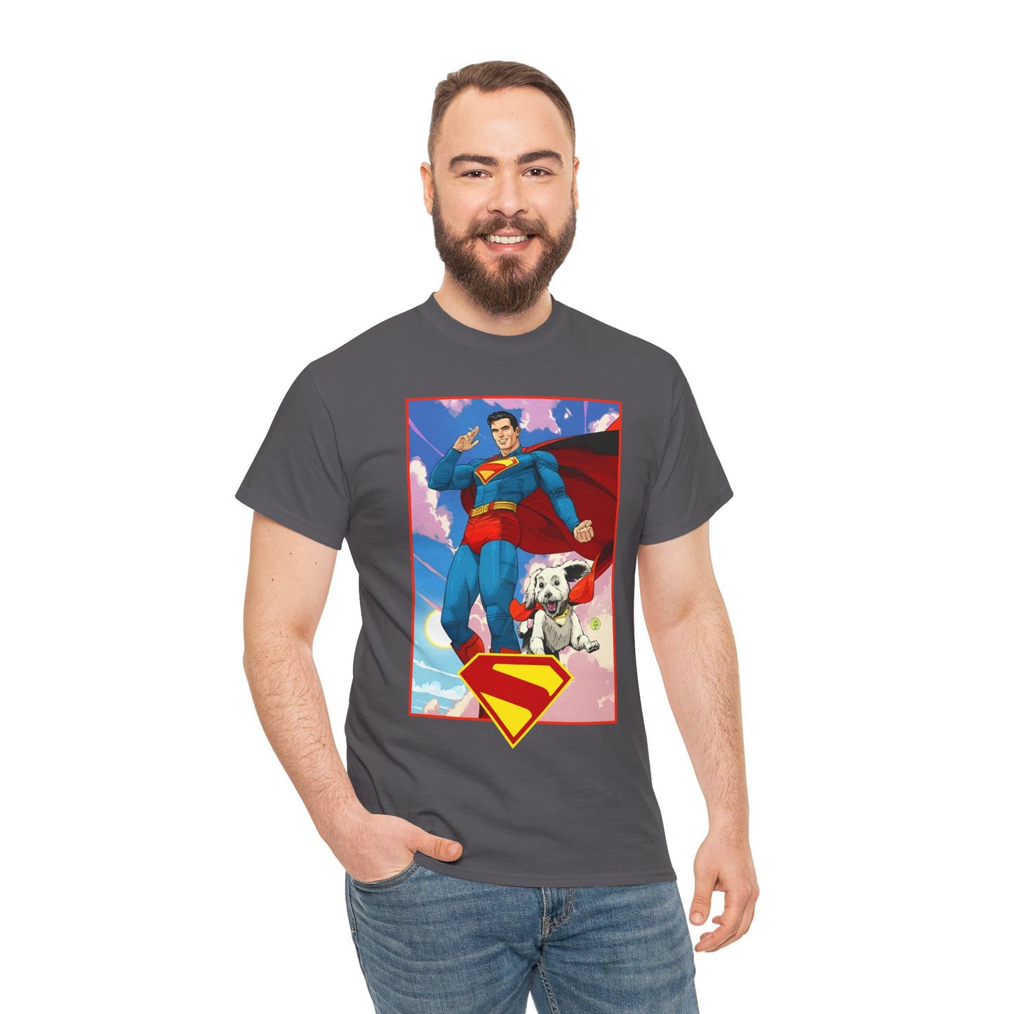Superman & Krypto T-Shirt - DC Comics - New James Gunn Movie 2025 - Dan Mora Art - Man of Steel