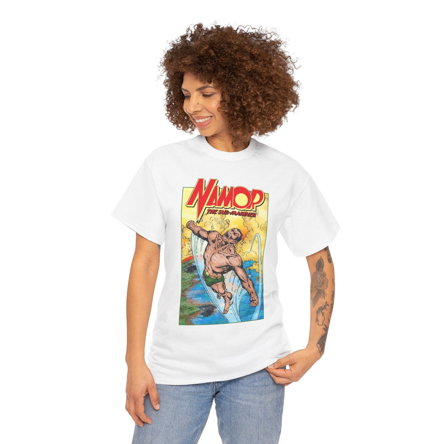 Namor T-Shirt - John Byrne Art - The Sub-Mariner - Marvel Comics 1980s Series - King of Atlantis