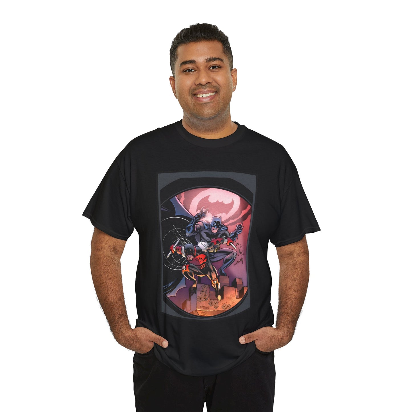 Batman & Daredevil T-Shirt - Scott McDaniel Art - DC Comics & Marvel Comics