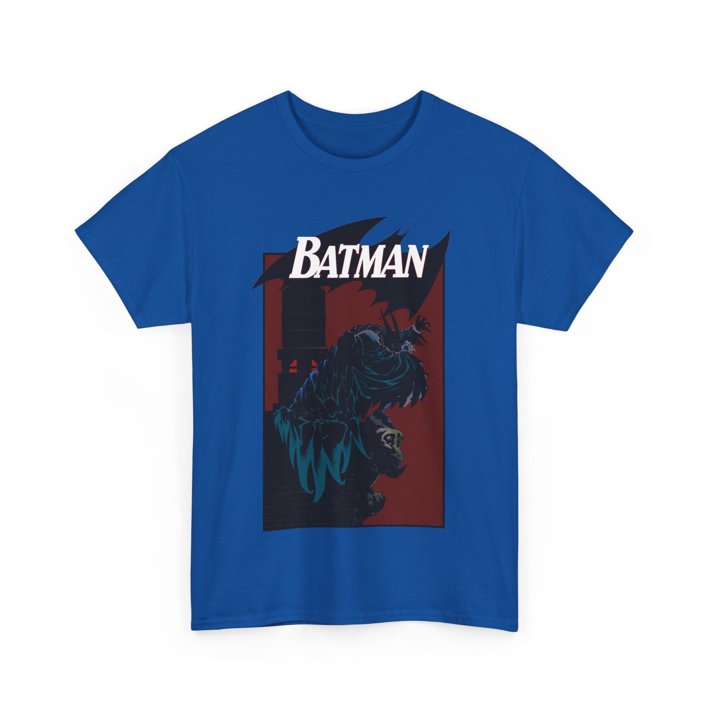 Batman T-Shirt - Kelley Jones Art - 1990s Dark Knight Detective Artwork - Perched on a Gargoyle - DC Comics